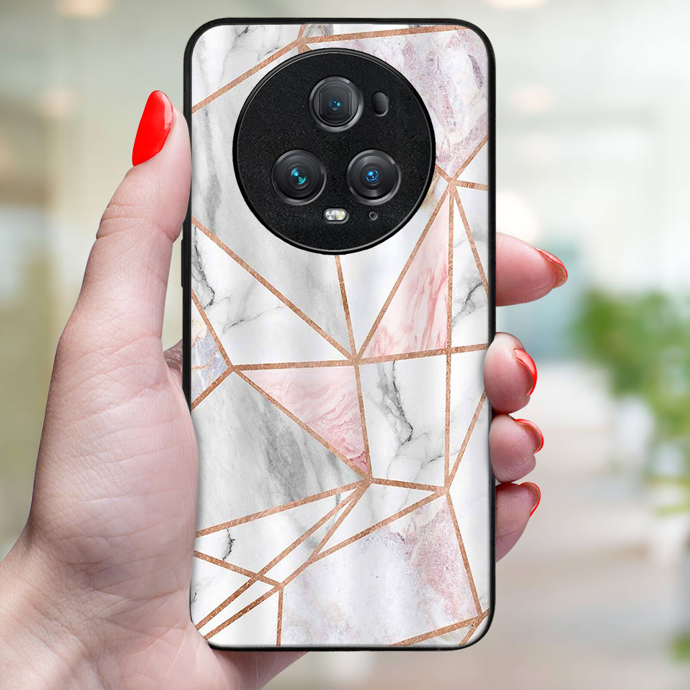 MY ART Husă De Protecție Pentru Honor Magic5 Pro 5G PINK MARBLE (143)