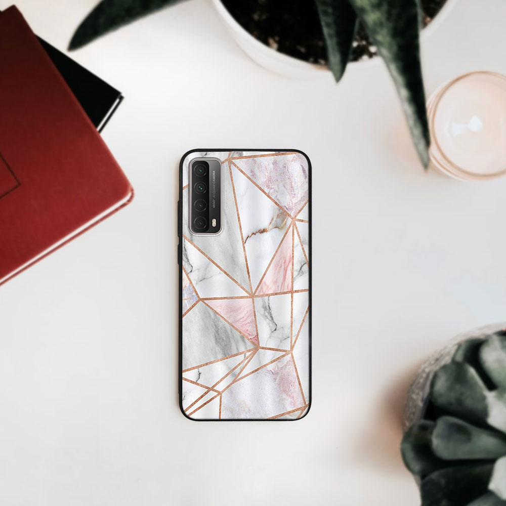 MY ART Husă De Protecție Huawei P Smart 2021 PINK MARBLE (143)