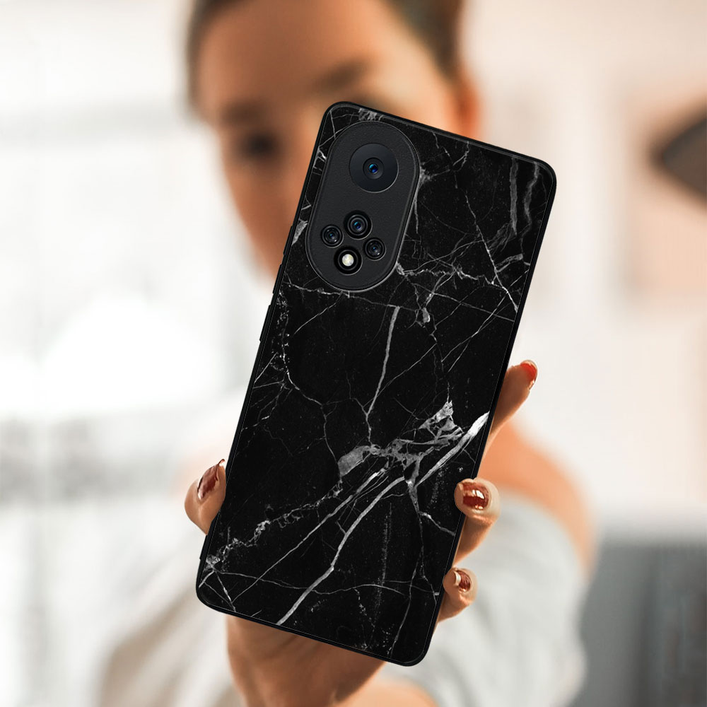 MY ART Husă Din Silicon Honor 50 / Huawei Nova 9 - BLACK MARBLE (142)