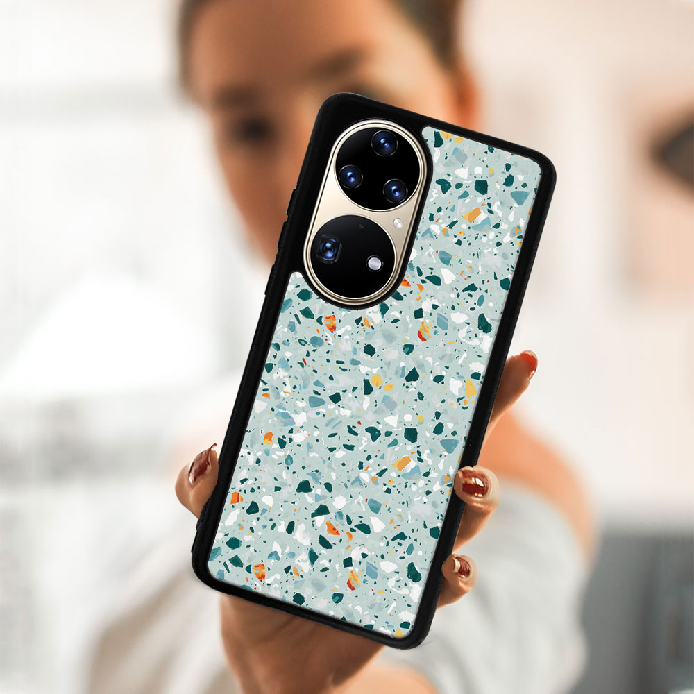 MY ART Husă De Protecție Pentru Huawei P50 Pro - BLUE TERRAZZO (164)