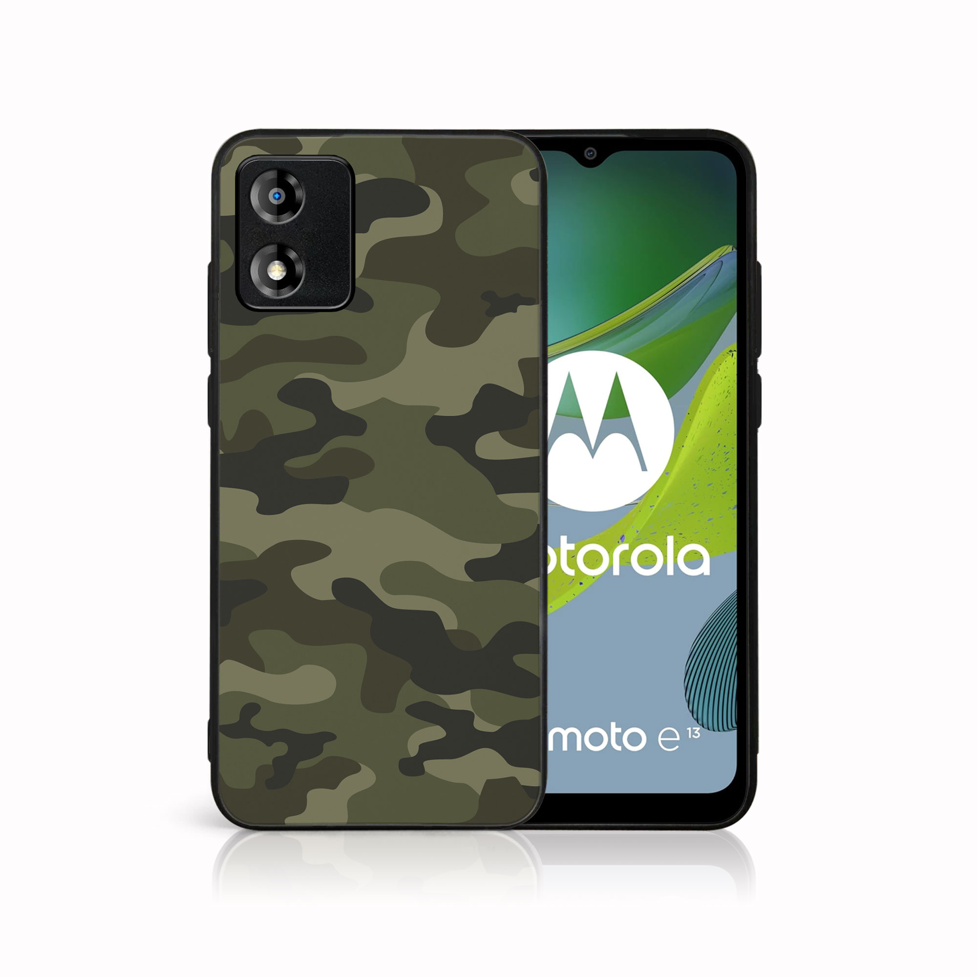 MY ART Husă De Protecție Pentru Motorola Moto E13 GREEN CAMO (235)