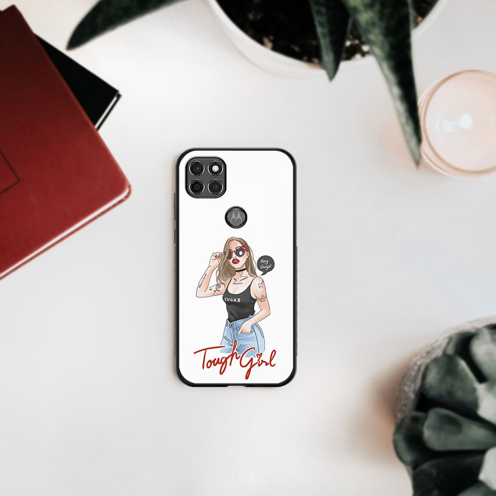 MY ART Husă De Protecție Pentru Motorola Moto G9 Power - TOUGH GIRL (131)