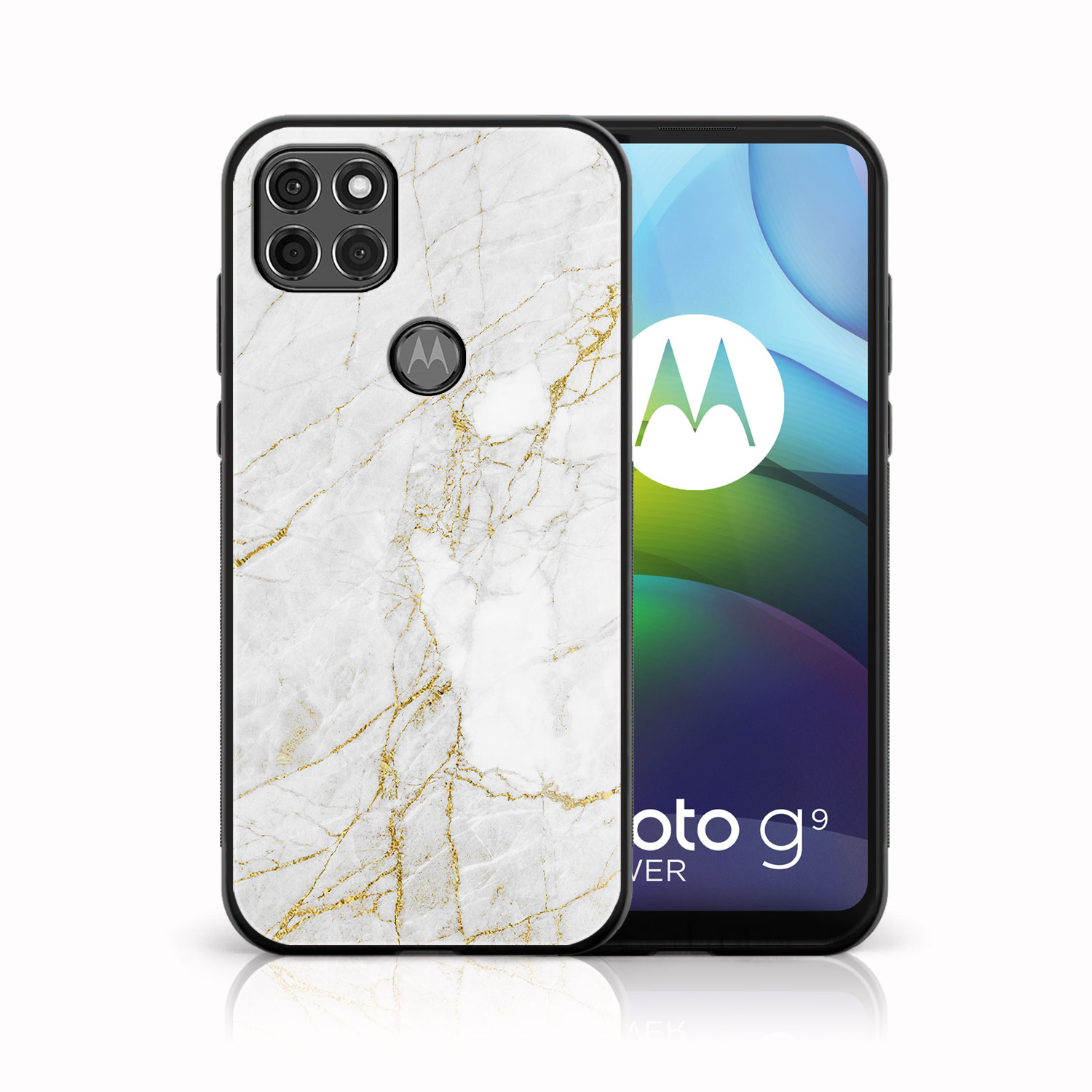 MY ART Husă din silicon Motorola Moto G9 Power WHITE STONE (011)