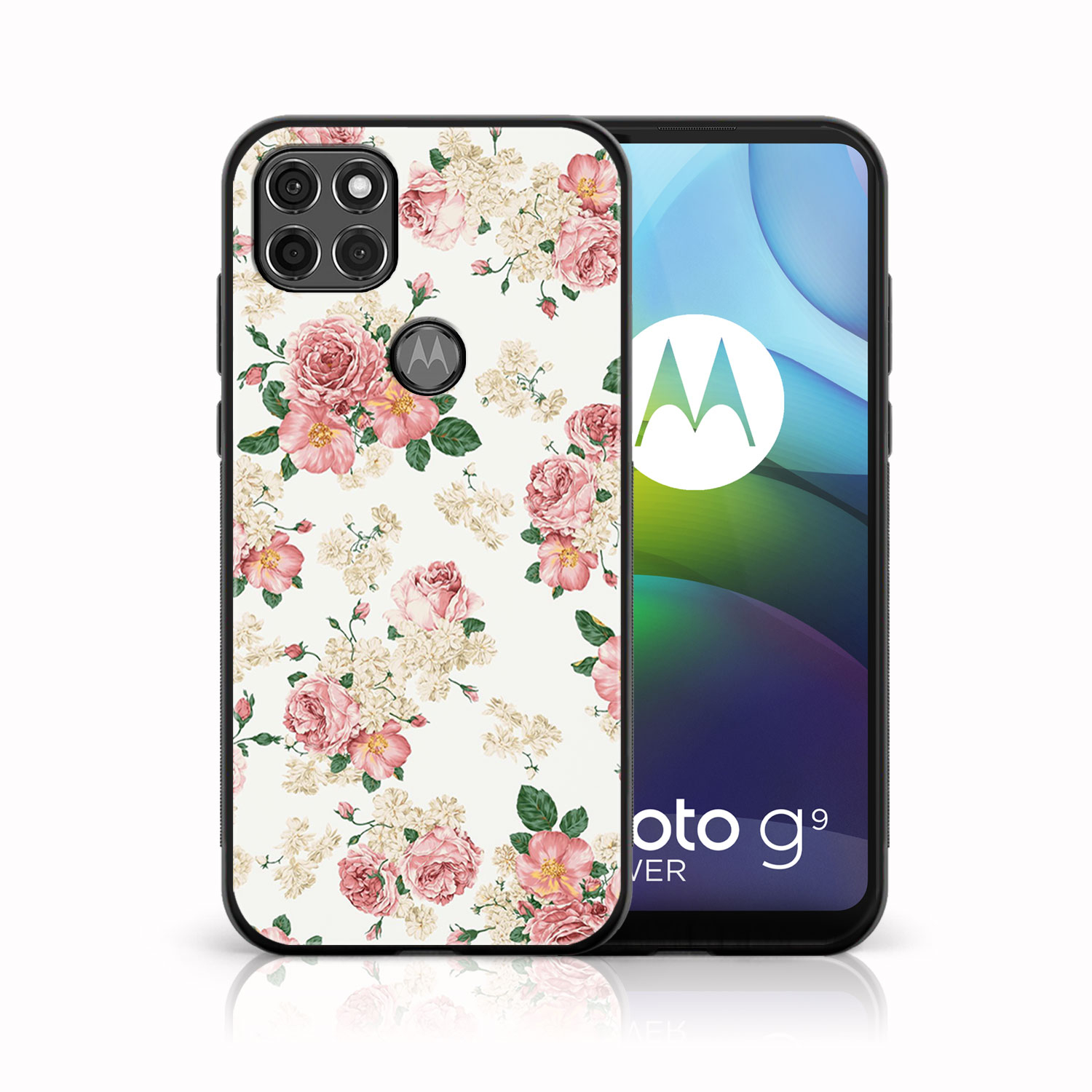 Husa din silicon MY ART Motorola Moto G9 Power PINK ROSES (016)