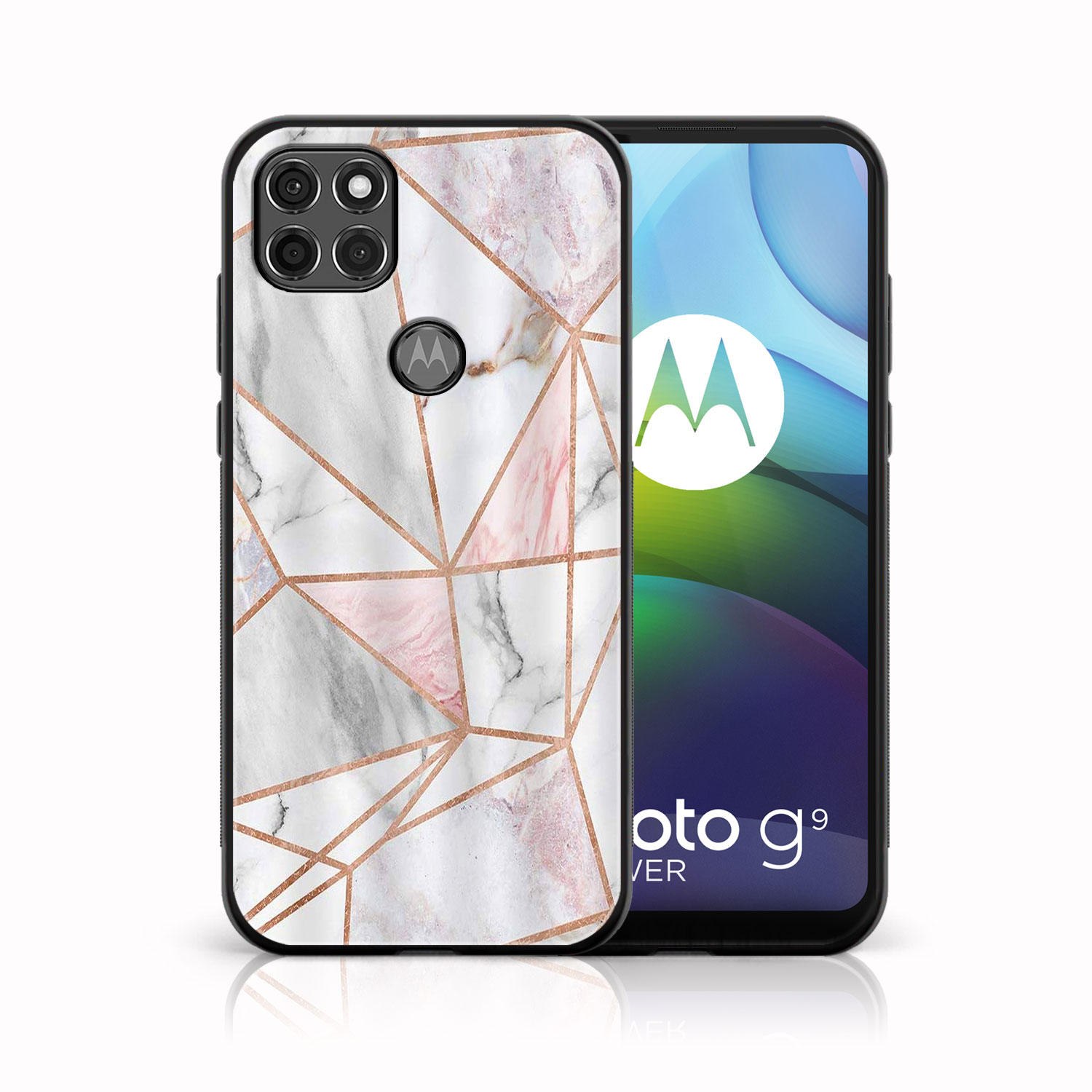 Husa din silicon MY ART Motorola Moto G9 Power PINK MARBLE (143)