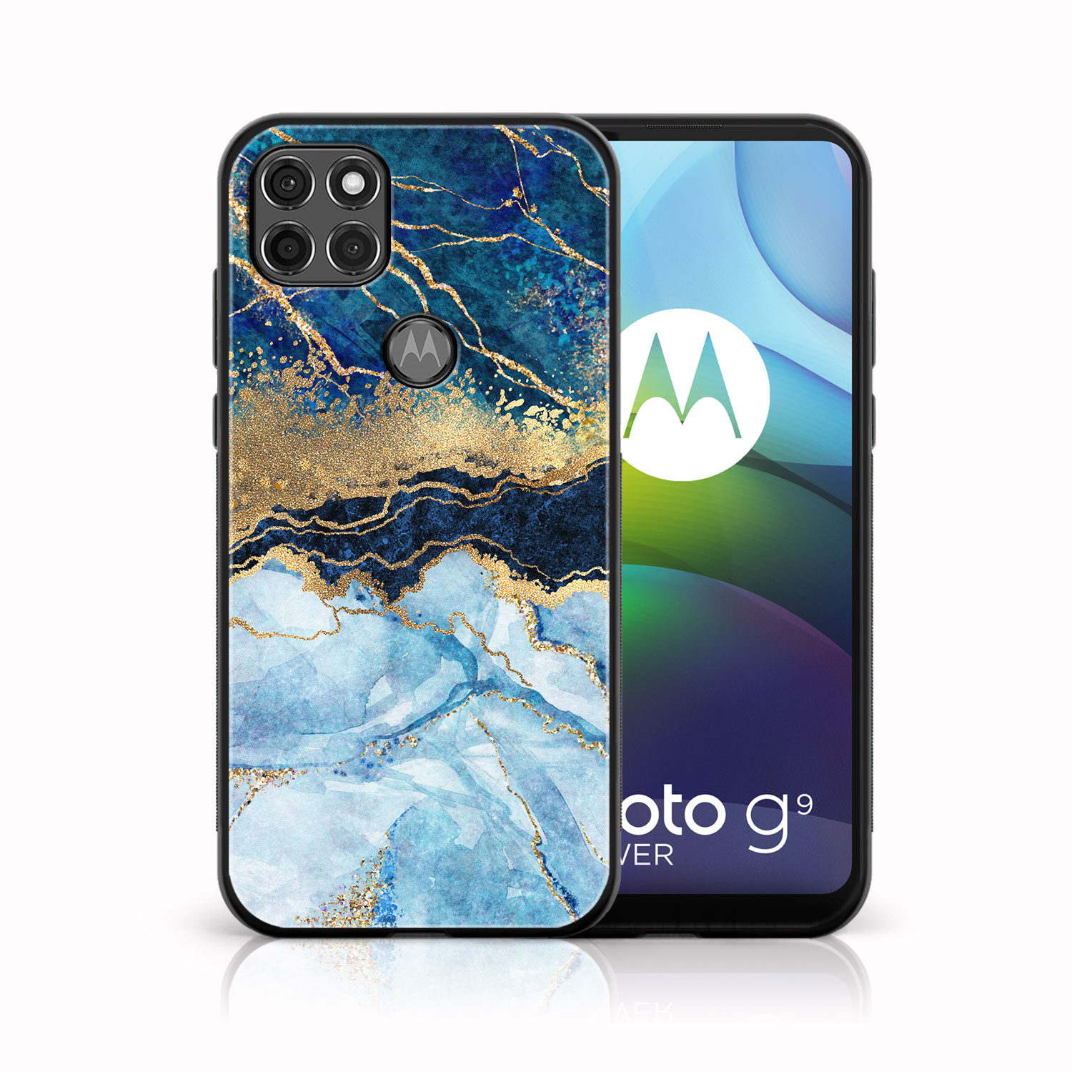 MY ART Husă din silicon Motorola Moto G9 Power BLUE MARBLE (141)