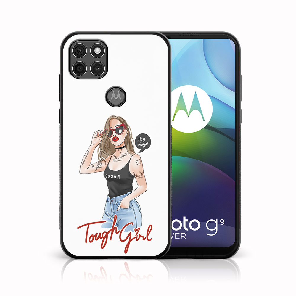 MY ART Husă De Protecție Pentru Motorola Moto G9 Power - TOUGH GIRL (131)