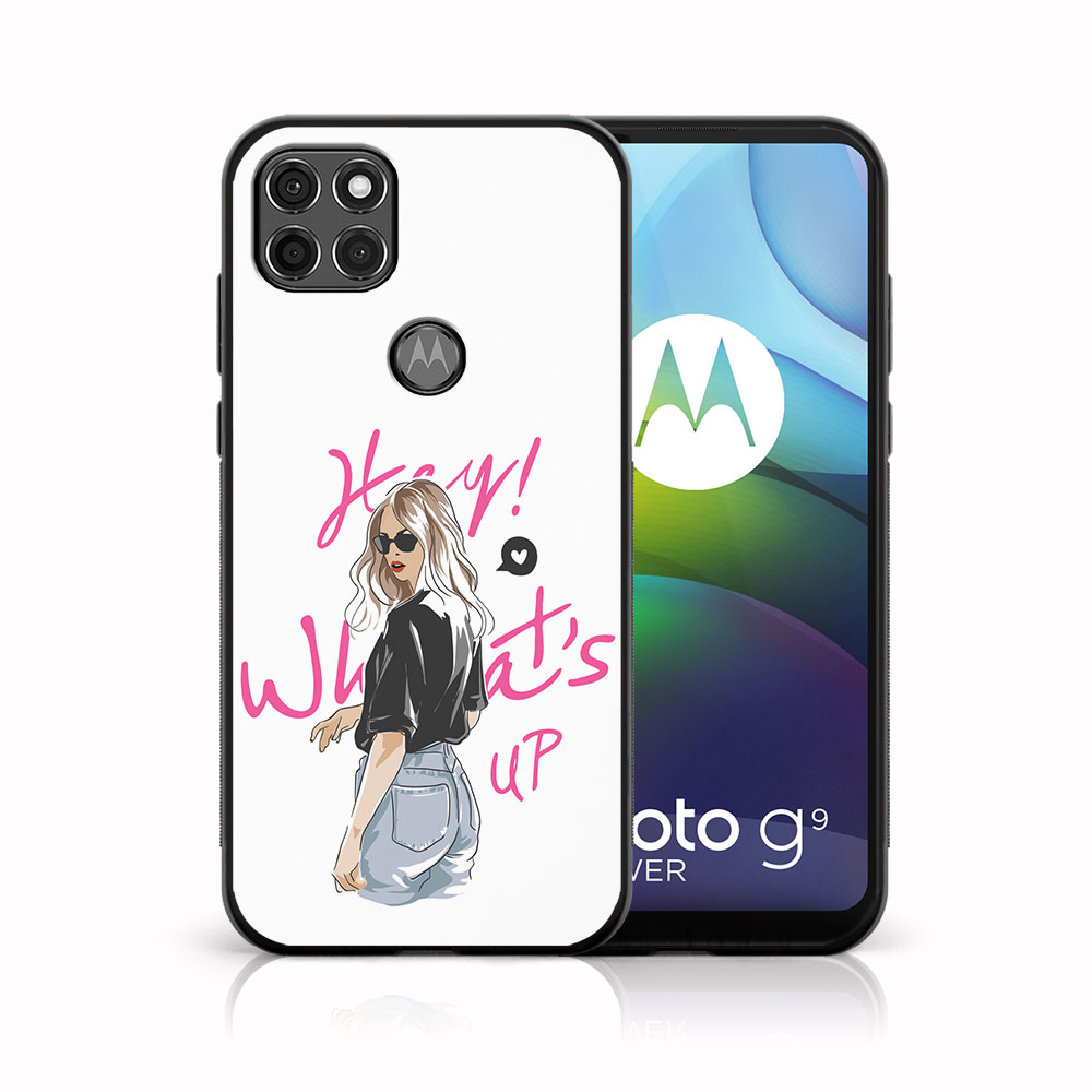 MY ART Husă De Protecție Pentru Motorola Moto G9 Power -WHATSUP (132)