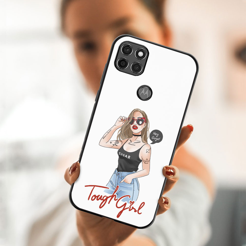 MY ART Husă De Protecție Pentru Motorola Moto G9 Power - TOUGH GIRL (131)