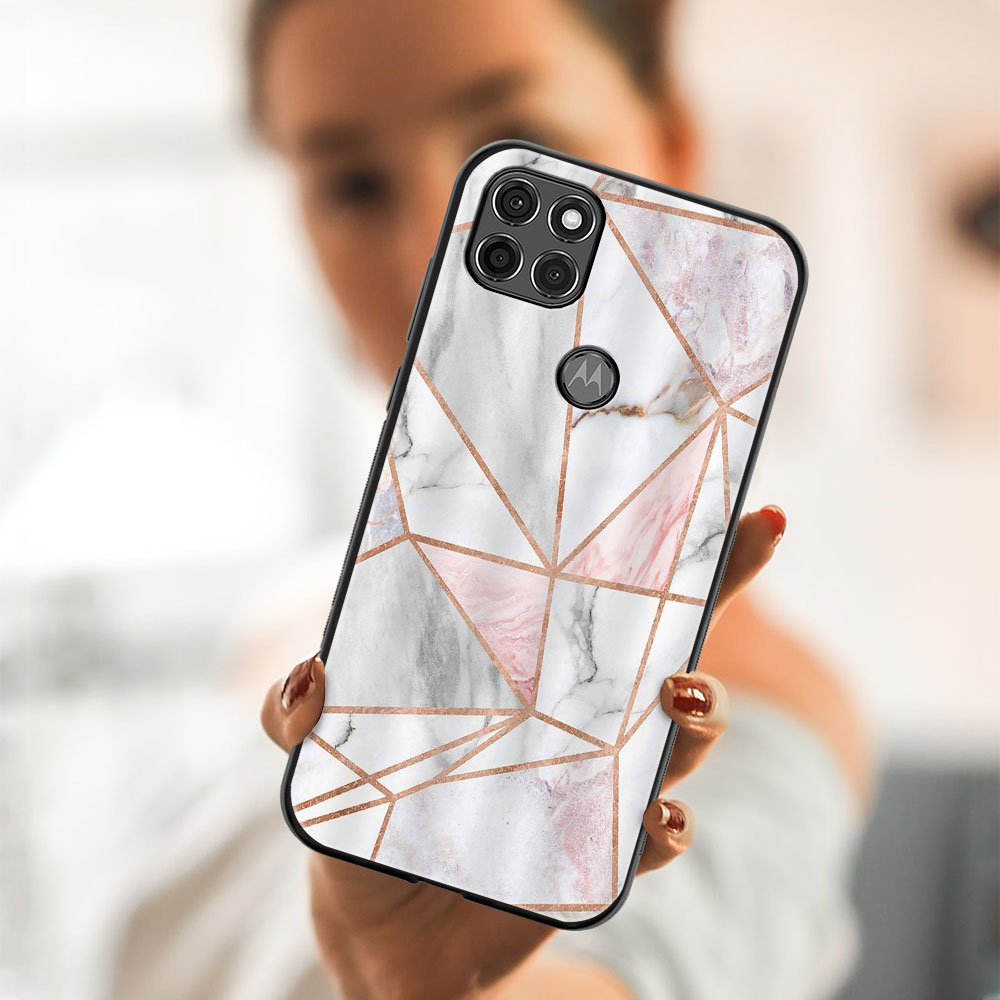 MY ART Husă De Protecție Pentru Motorola Moto G9 Power - MARBLE PINK (143)