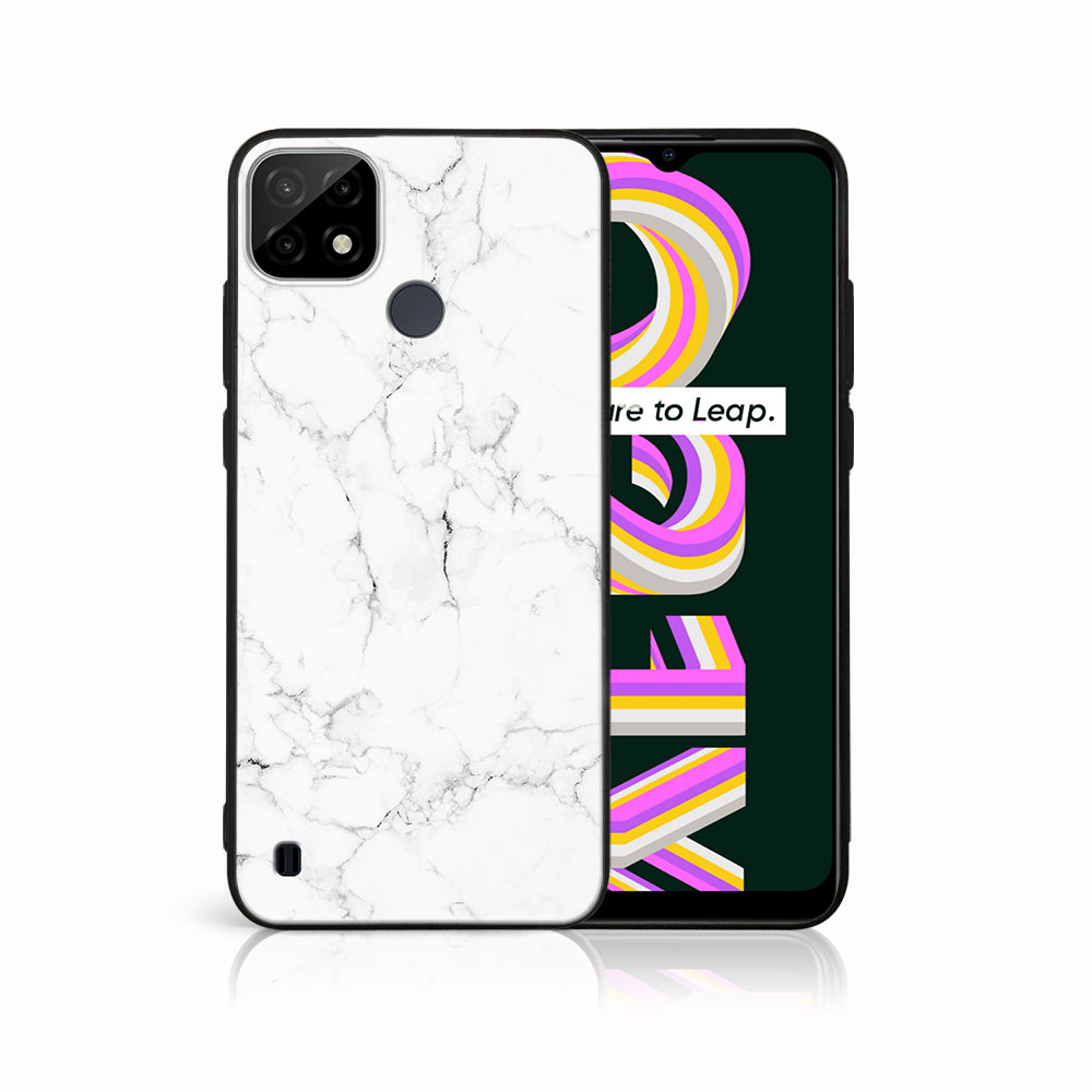 MY ART Husă De Protecție Realme C21 - WHITE MARBLE (144)