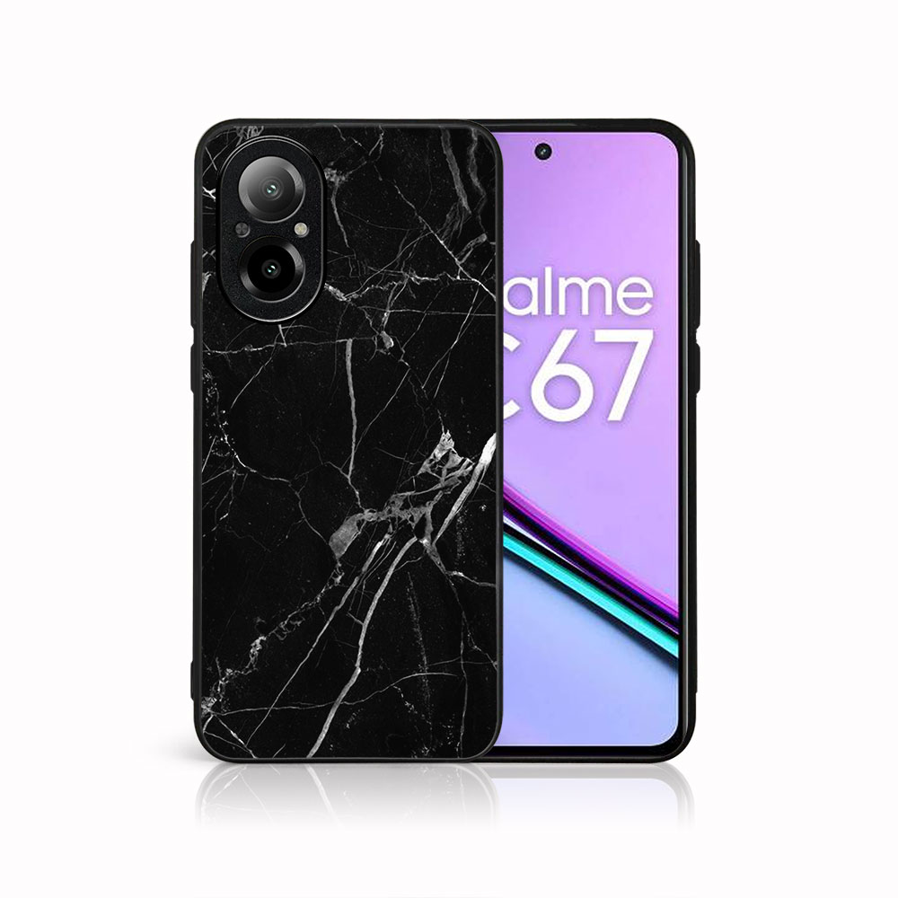 MY ART Capac De Protecție Pentru Realme C67 BLACK MARBLE (142)