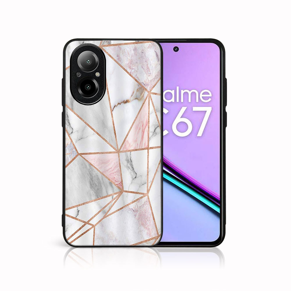 MY ART Capac De Protecție Pentru Realme C67 PINK MARBLE (143)