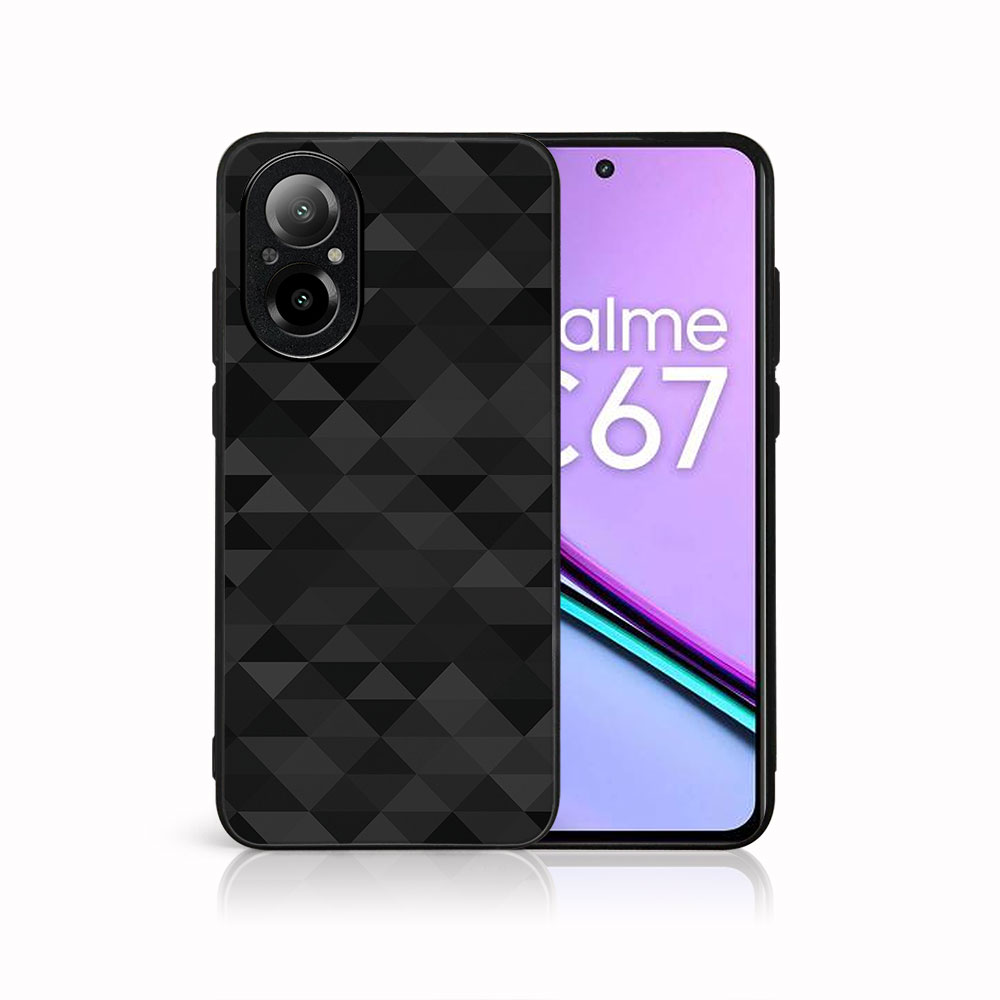 MY ART Husă De Protecție Pentru Realme C67 BLACK TRIANGURI (232)