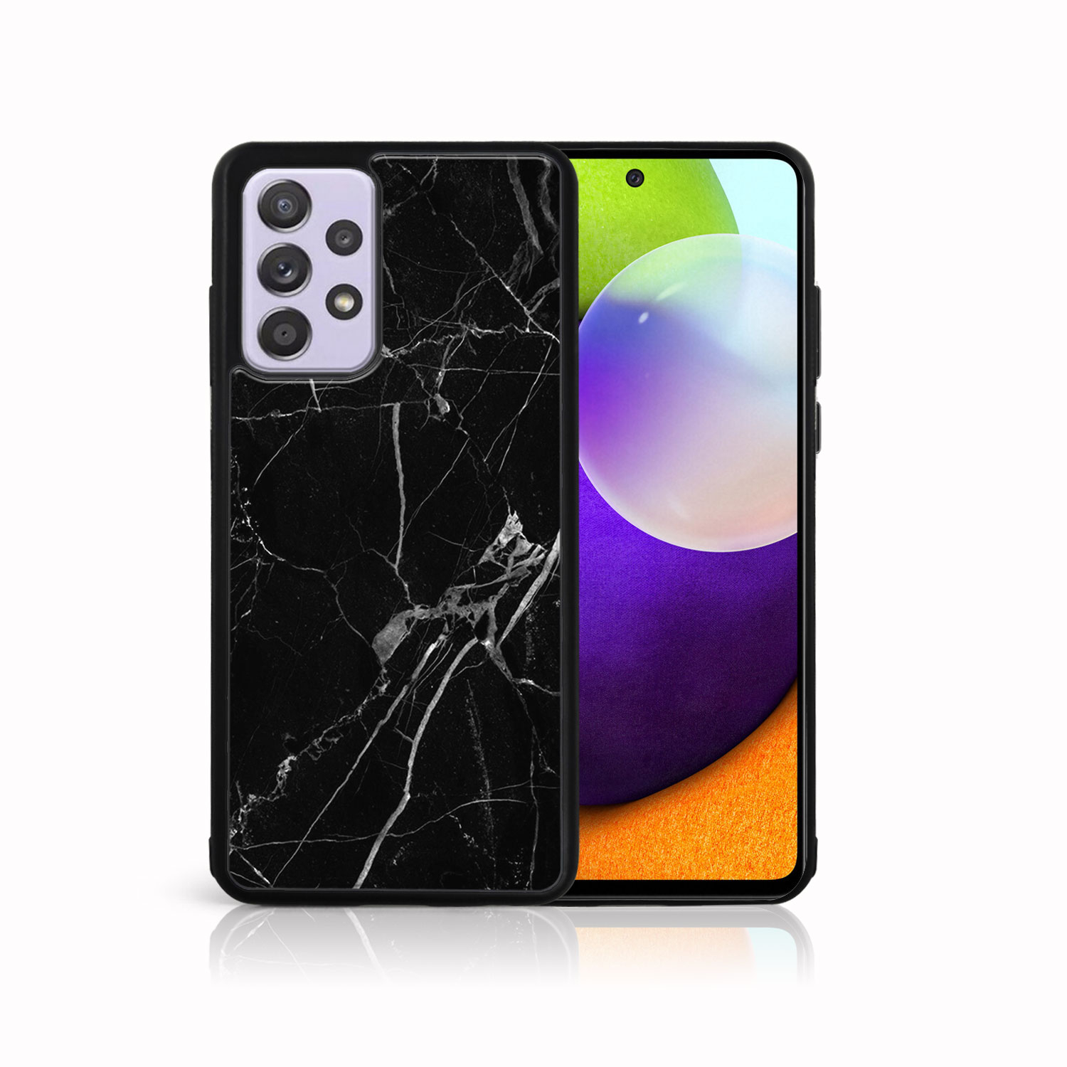 Husa din silicon MY ART Samsung Galaxy A52 / A52s / A52 5G BLACK MARBLE (142)