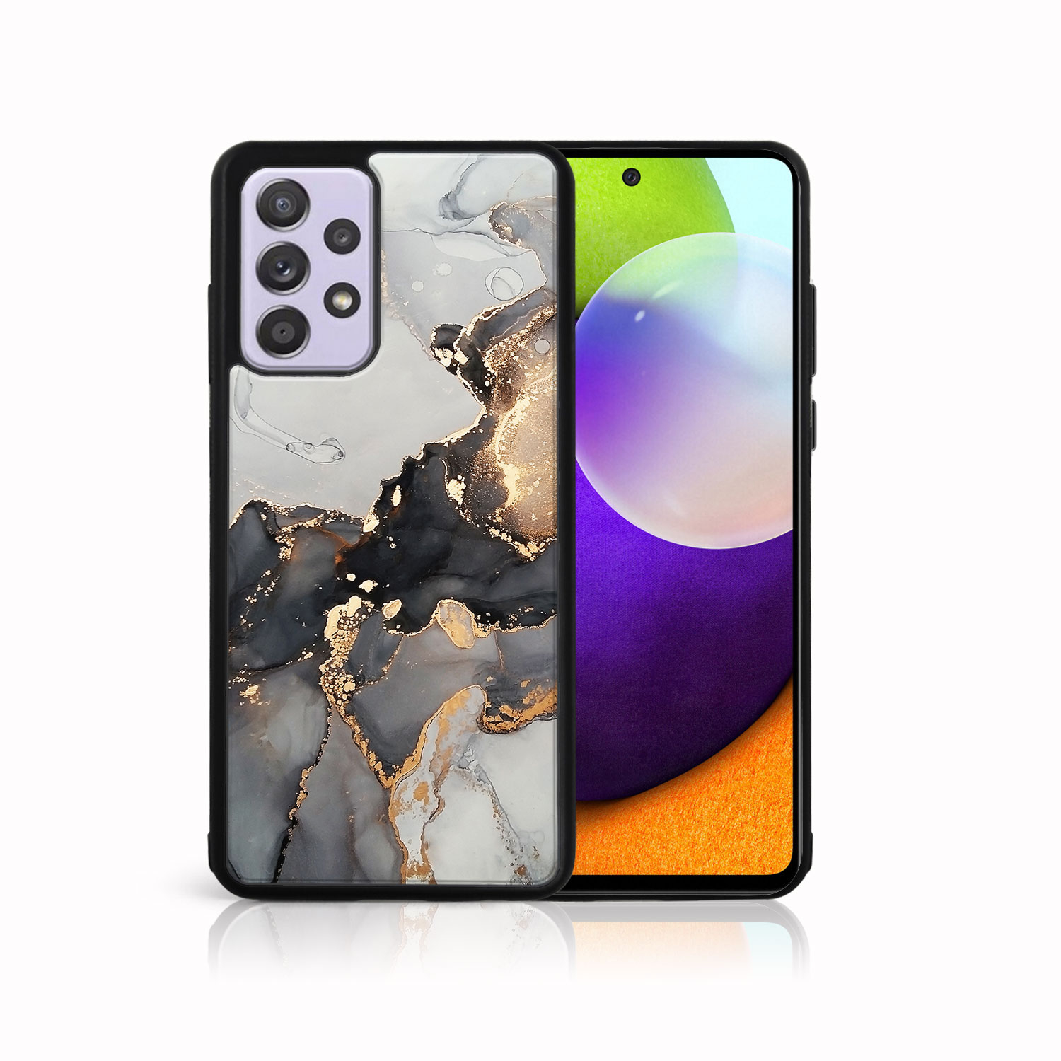 MY ART Husă din silicon Samsung Galaxy A52 / A52s / A52 5G GRI MARBLE (140)