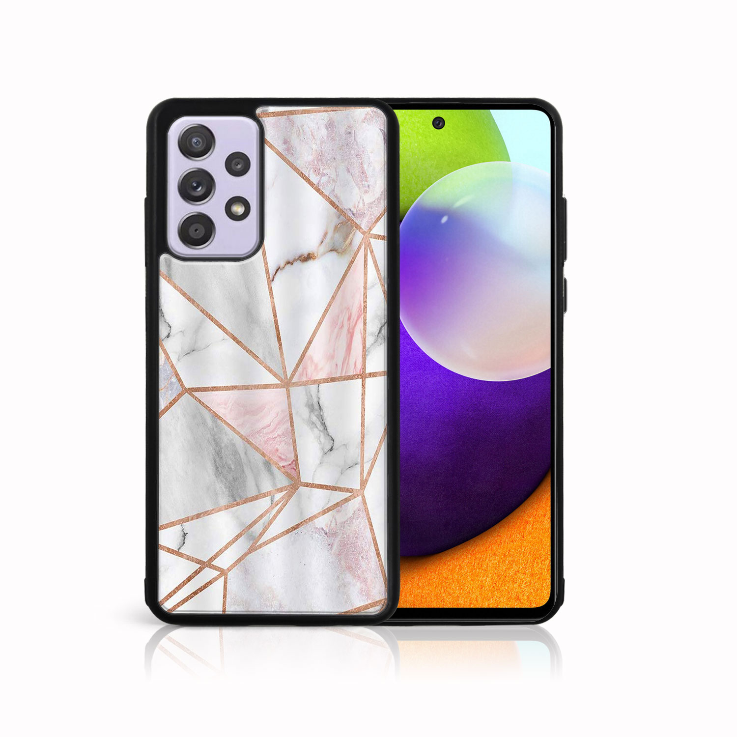 Husă din silicon MY ART Samsung Galaxy A52 / A52s / A52 5G MARBLE PINK (143)