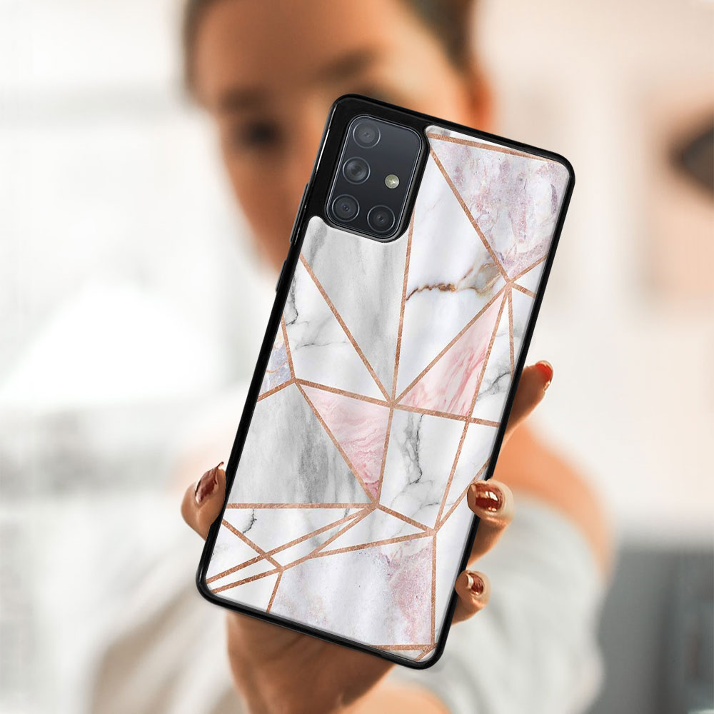 Husă De Protecție Pentru Samsung Galaxy A71 MY ART - MARBLE PINK (143)