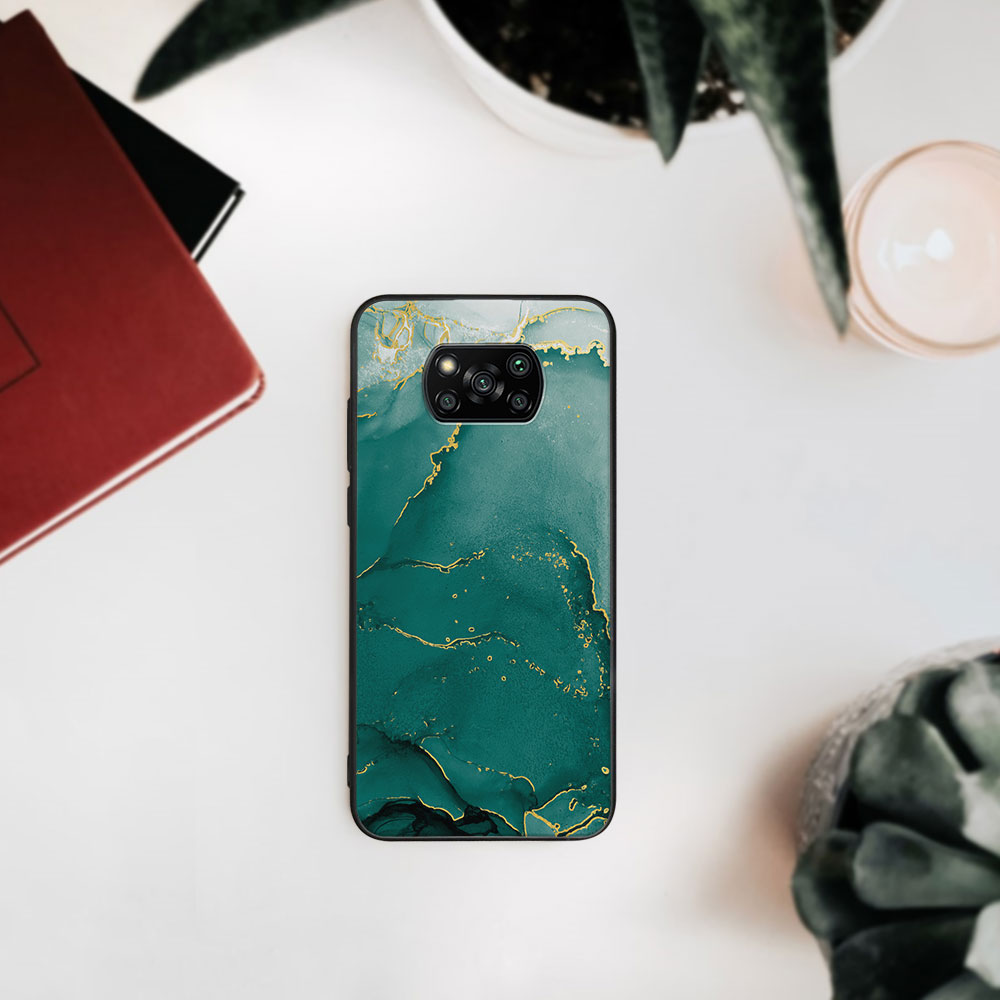 MY ART Husă De Protecție Xiaomi Poco X3 NFC / X3 Pro -GREEN MARBLE (145)