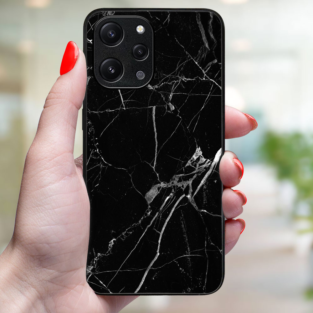 MY ART Husă De Protecție Pentru Xiaomi Redmi 12 BLACK MARBLE (142)