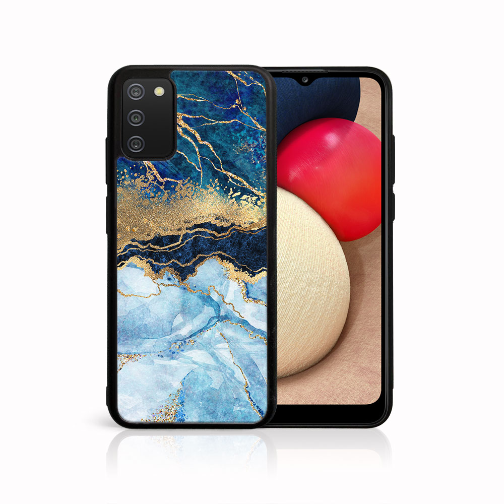 MY ART Husă De Protecție Samsung Galaxy A02s - BLUE MARBLE (141)