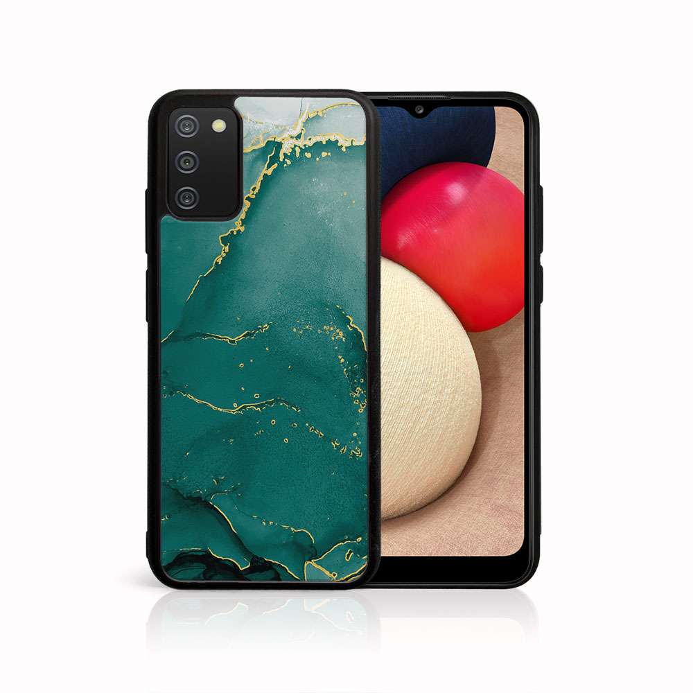 MY ART Husă De Protecție Samsung Galaxy A02s - MARBLE VERDE (145)