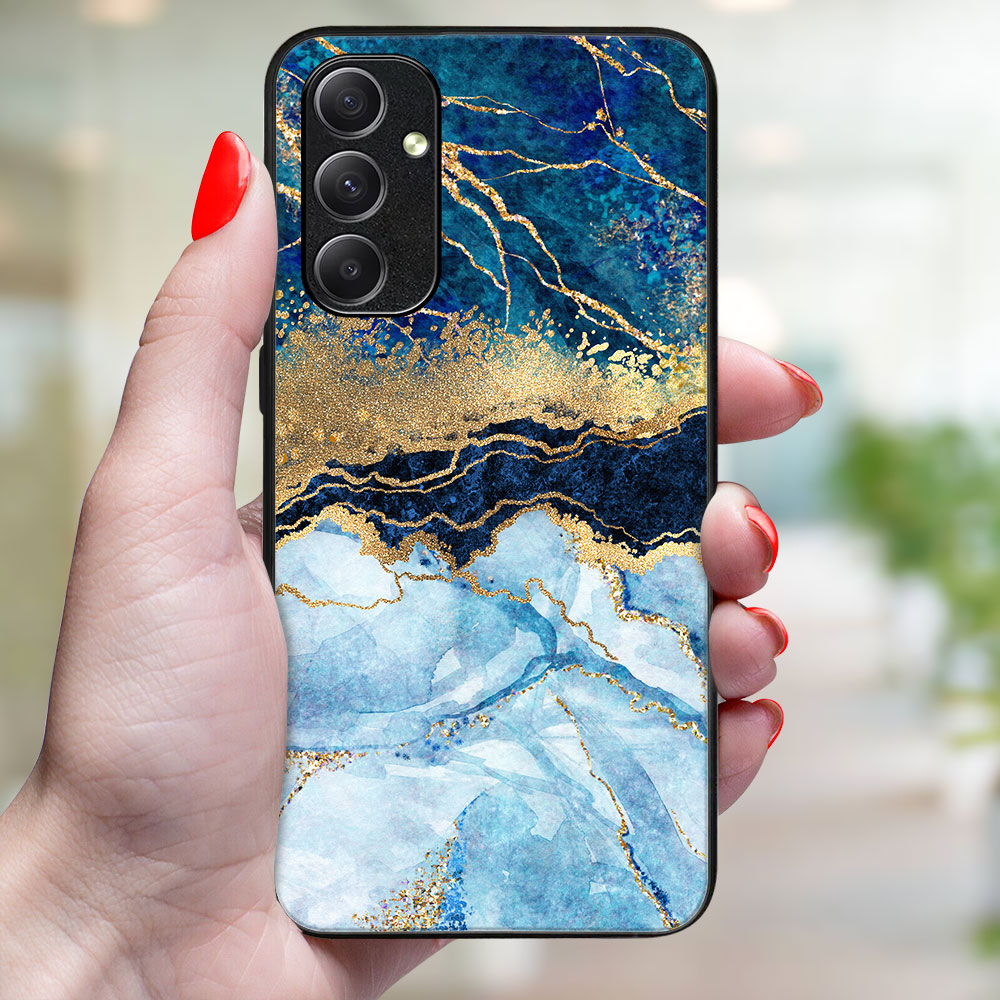 MY ART Husă De Protecție Pentru Samsung Galaxy S23 Plus 5G BLUE MARBLE (141)