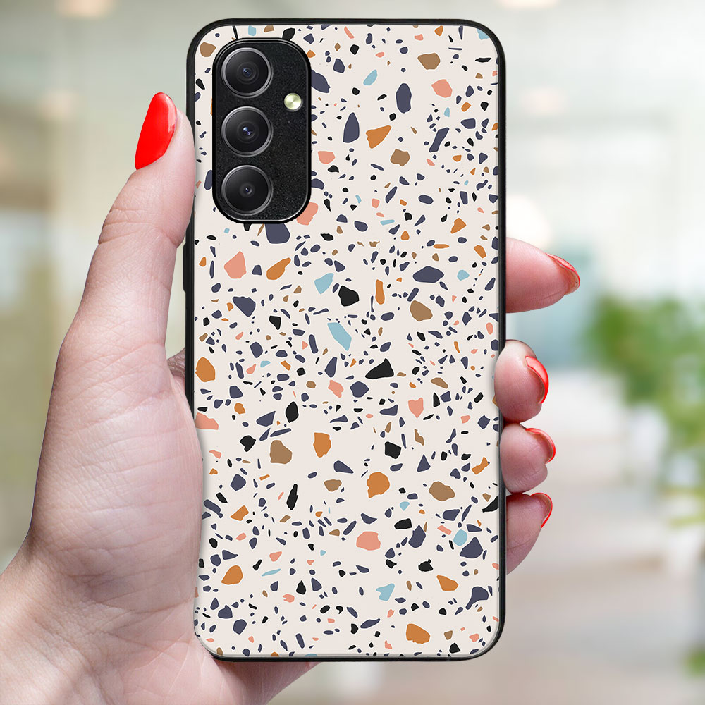 MY ART Husă De Protecție Pentru Samsung Galaxy S23 5G BEIGE TERRAZZO (162)