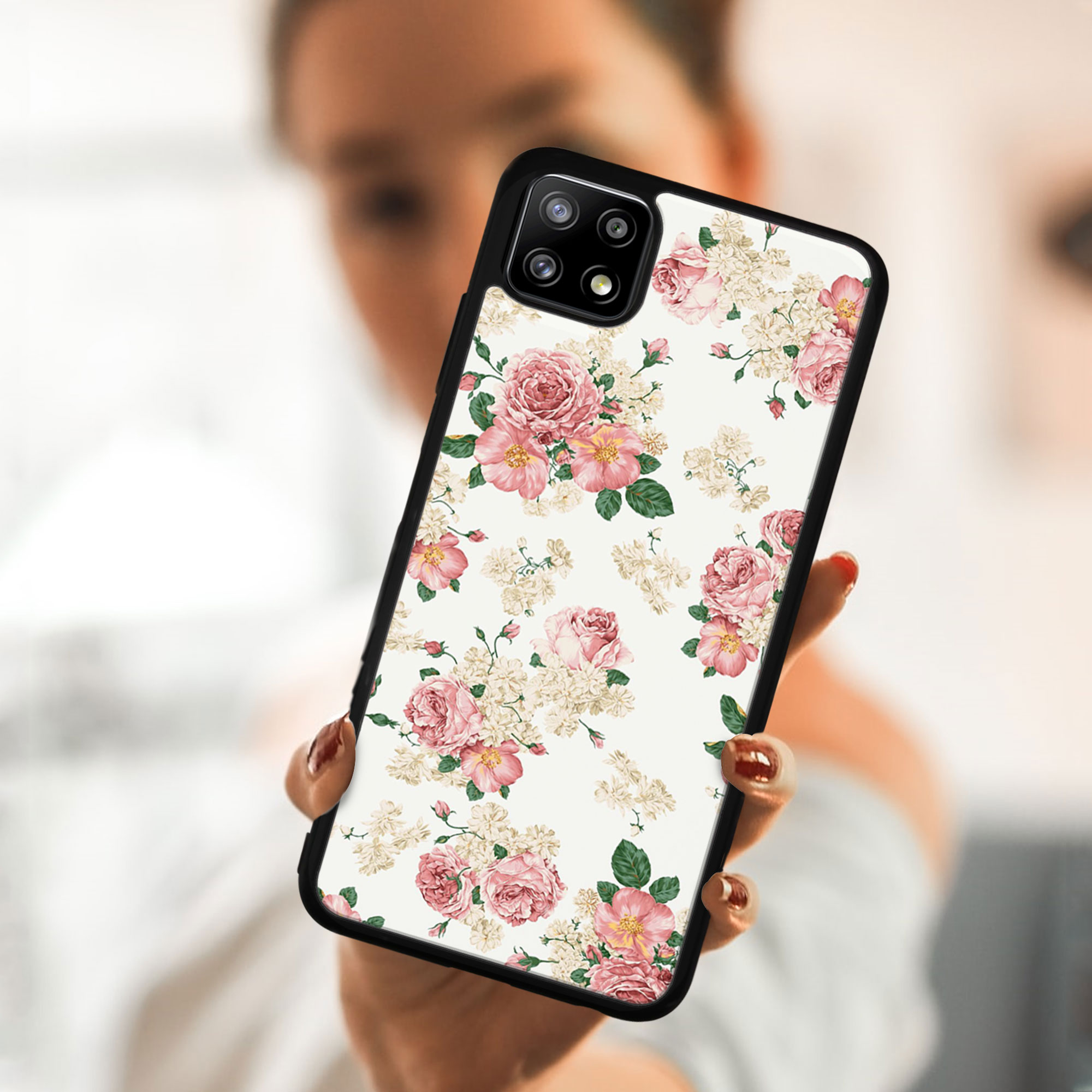 Husă Din Silicon MY ART Samsung Galaxy A22 5G PINK ROSES (016)