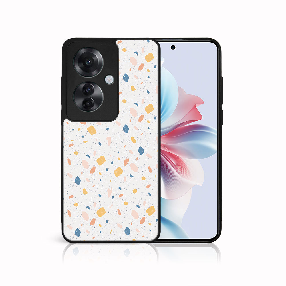 MY ART Husă De Protecție Pentru Oppo Reno11 F 5G ORANGE TERRAZZO (165)