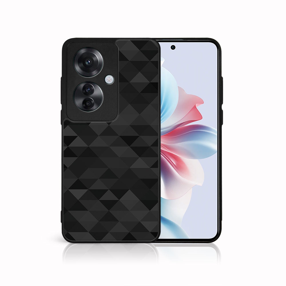 MY ART Husă De Protecție Pentru Oppo Reno11 F 5G BLACK TRIANGURI (232)