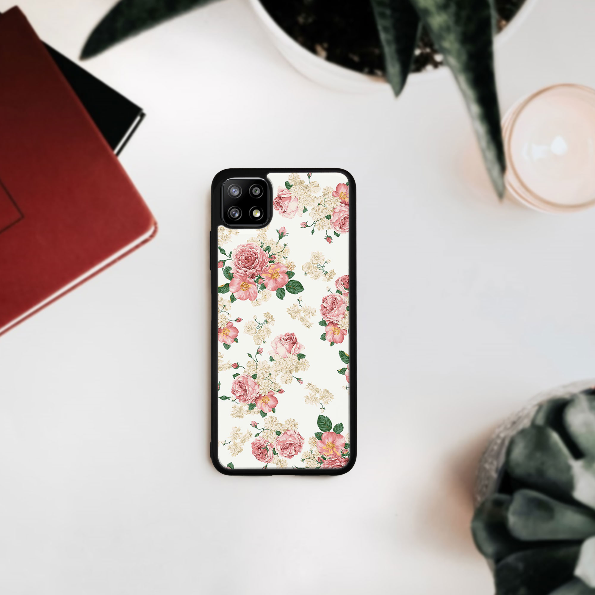 Husă Din Silicon MY ART Samsung Galaxy A22 5G PINK ROSES (016)