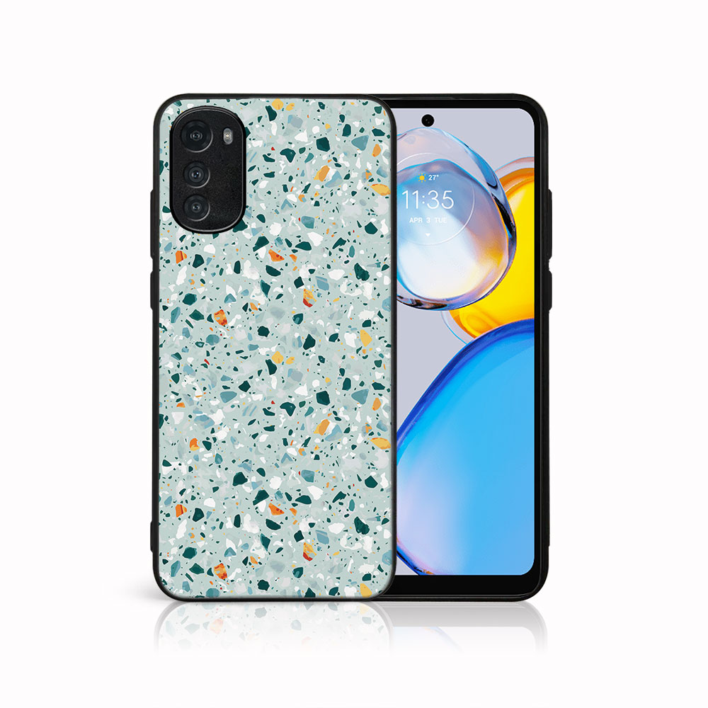 MY ART Husă De Protecție Pentru Motorola Moto E32 / E32s BLUE TERRAZZO (164)