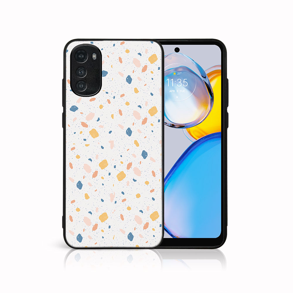 MY ART Husă De Protecție Pentru Motorola Moto E32 / E32s ORANGE TERRAZZO (165)