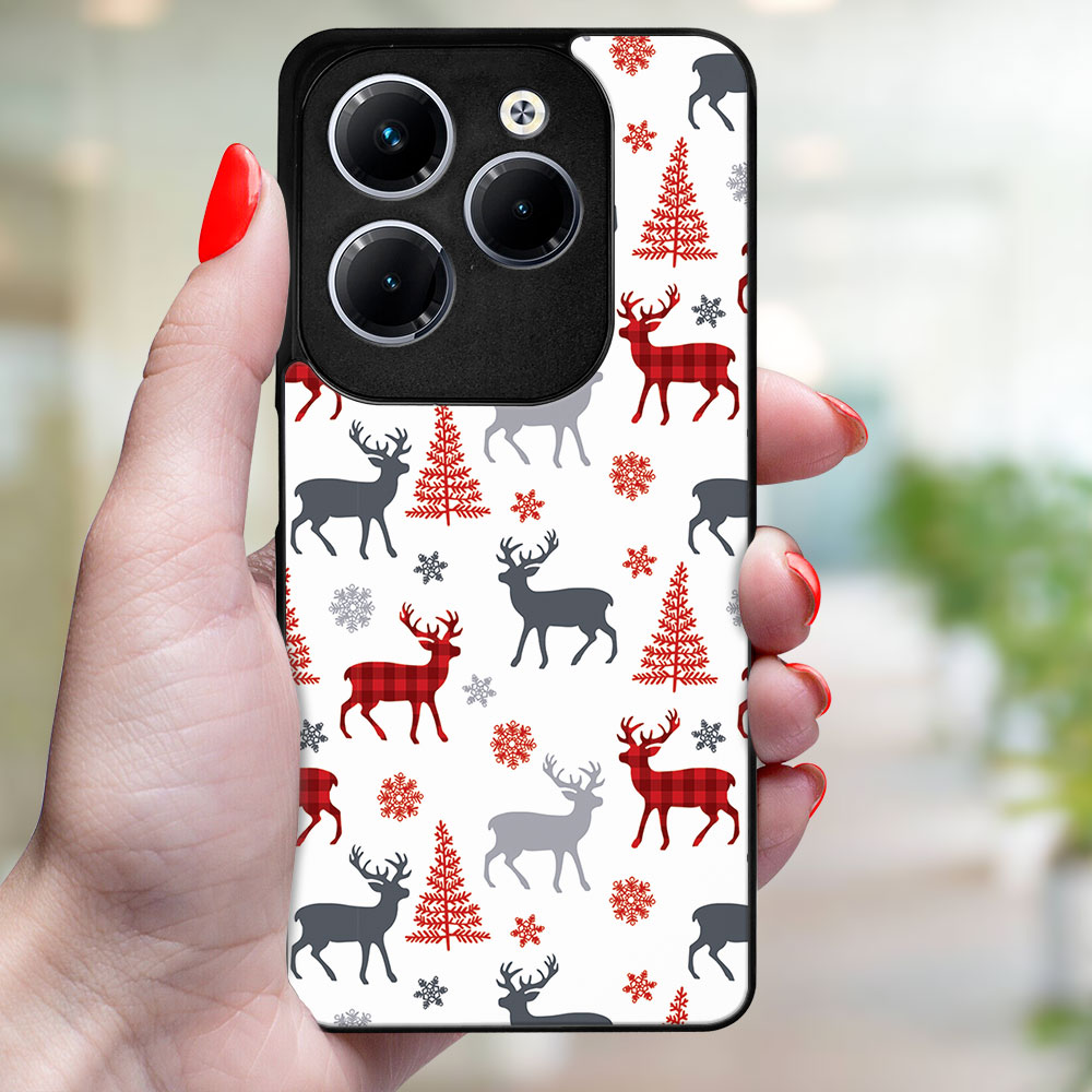 MY ART Capac Cu Design De Crăciun Infinix Hot 40 / Hot 40 Pro DEER (068)