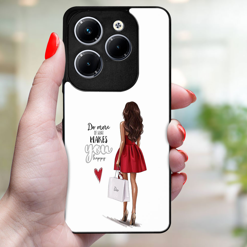 MY ART Husă De Protecție Pentru Infinix Hot 40 / Hot 40 Pro ROȘU DRESS (137)