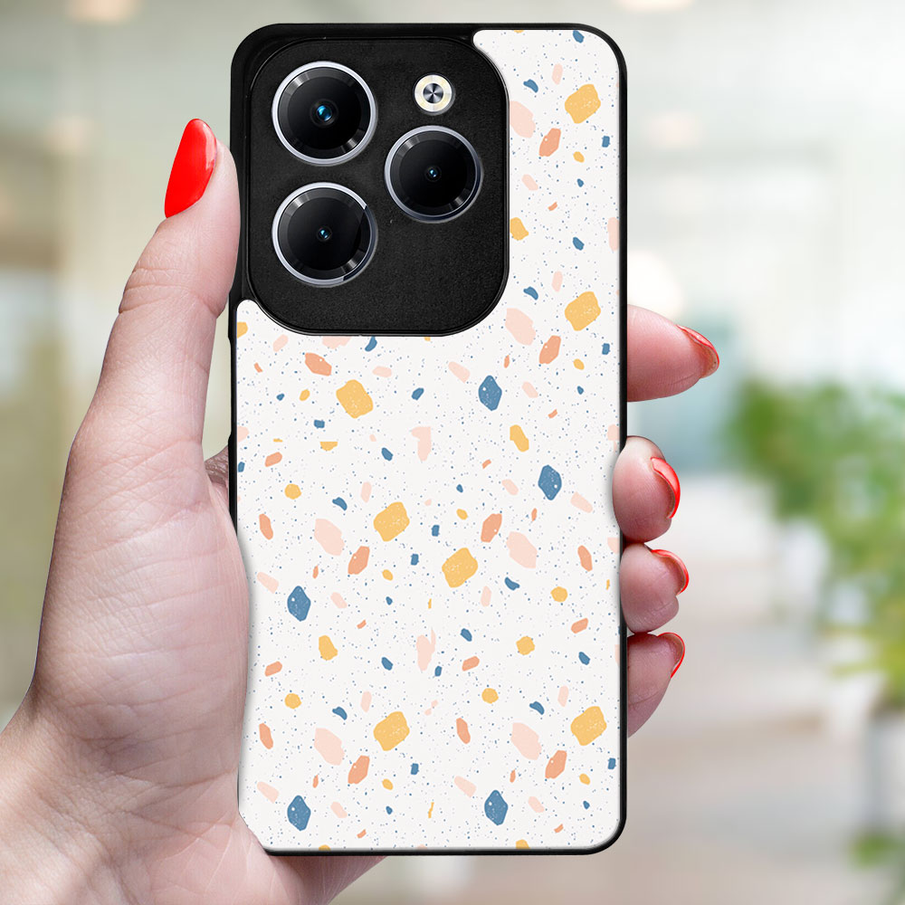 MY ART Husă De Protecție Pentru Infinix Hot 40 / Hot 40 Pro PORTOCALIU TERRAZZO (165)