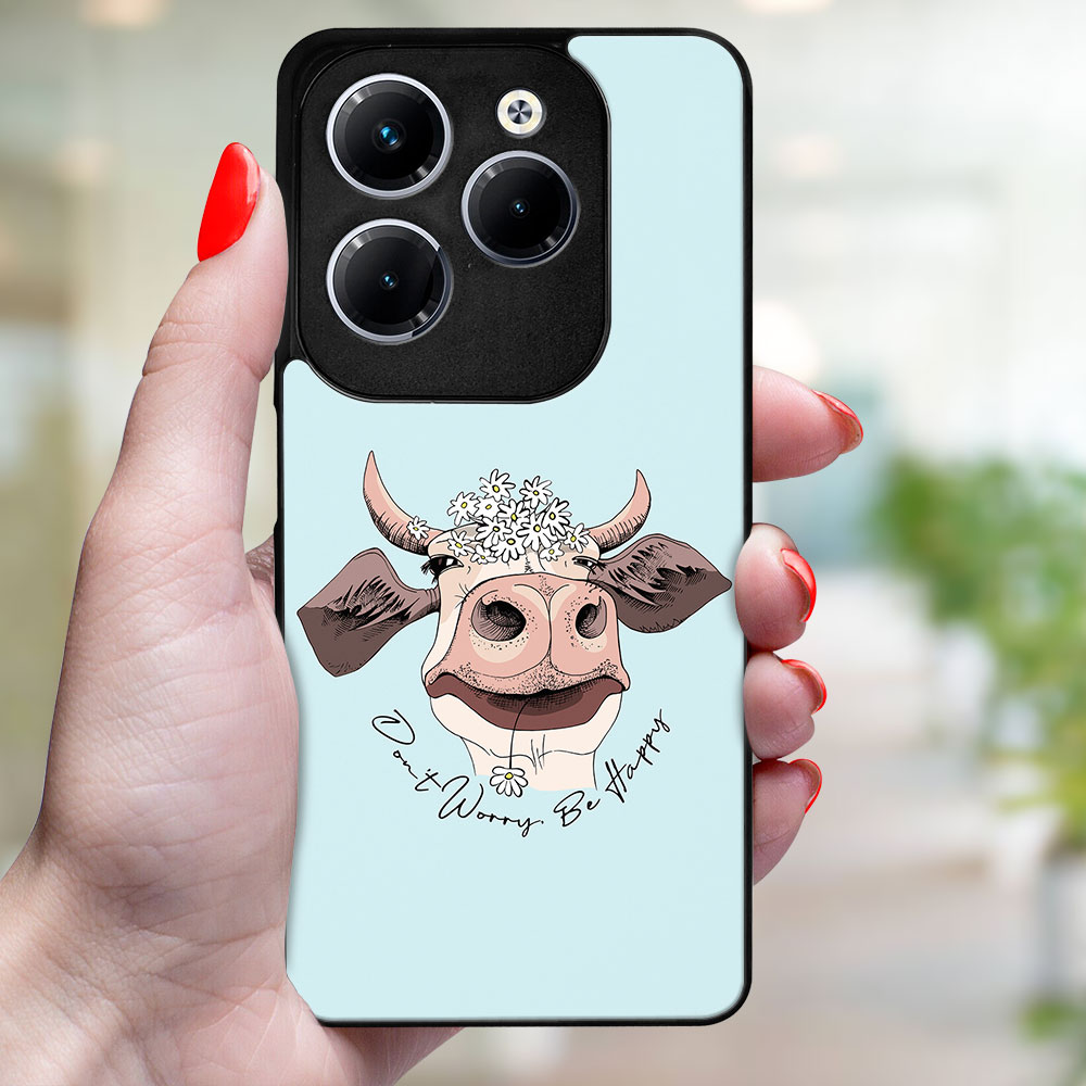 MY ART Husă De Protecție Pentru Infinix Hot 40 / Hot 40 Pro HAPPY COW (181)