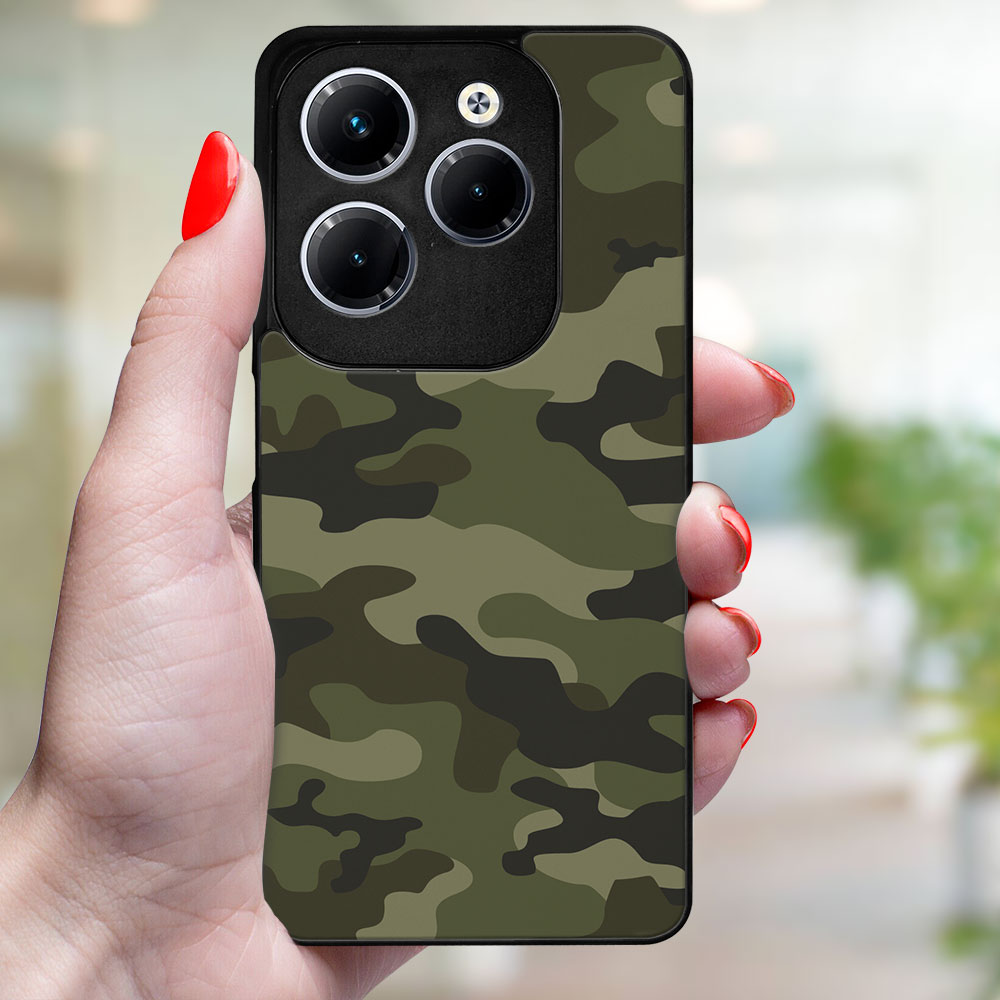 MY ART Husă De Protecție Pentru Infinix Hot 40 / Hot 40 Pentru GREEN CAMO (235)