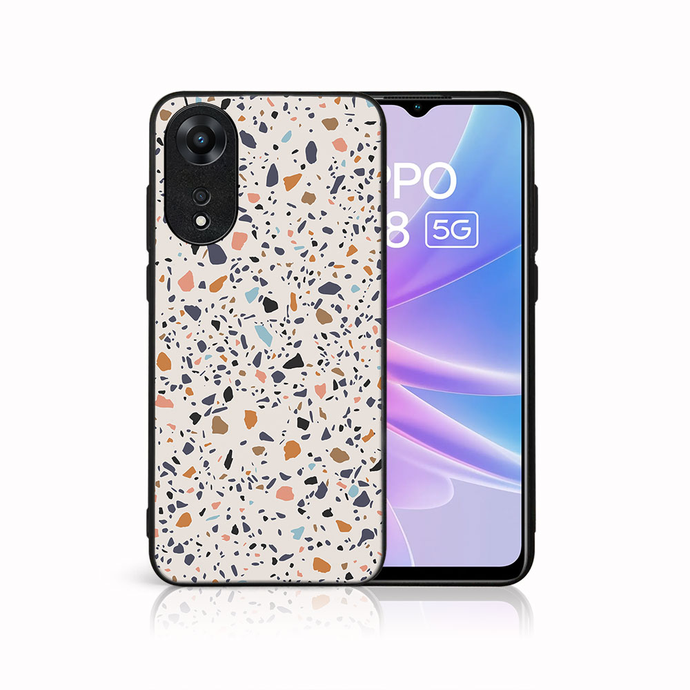 MY ART Husă De Protecție Pentru Oppo A78 5G BEIGE TERRAZZO (162)