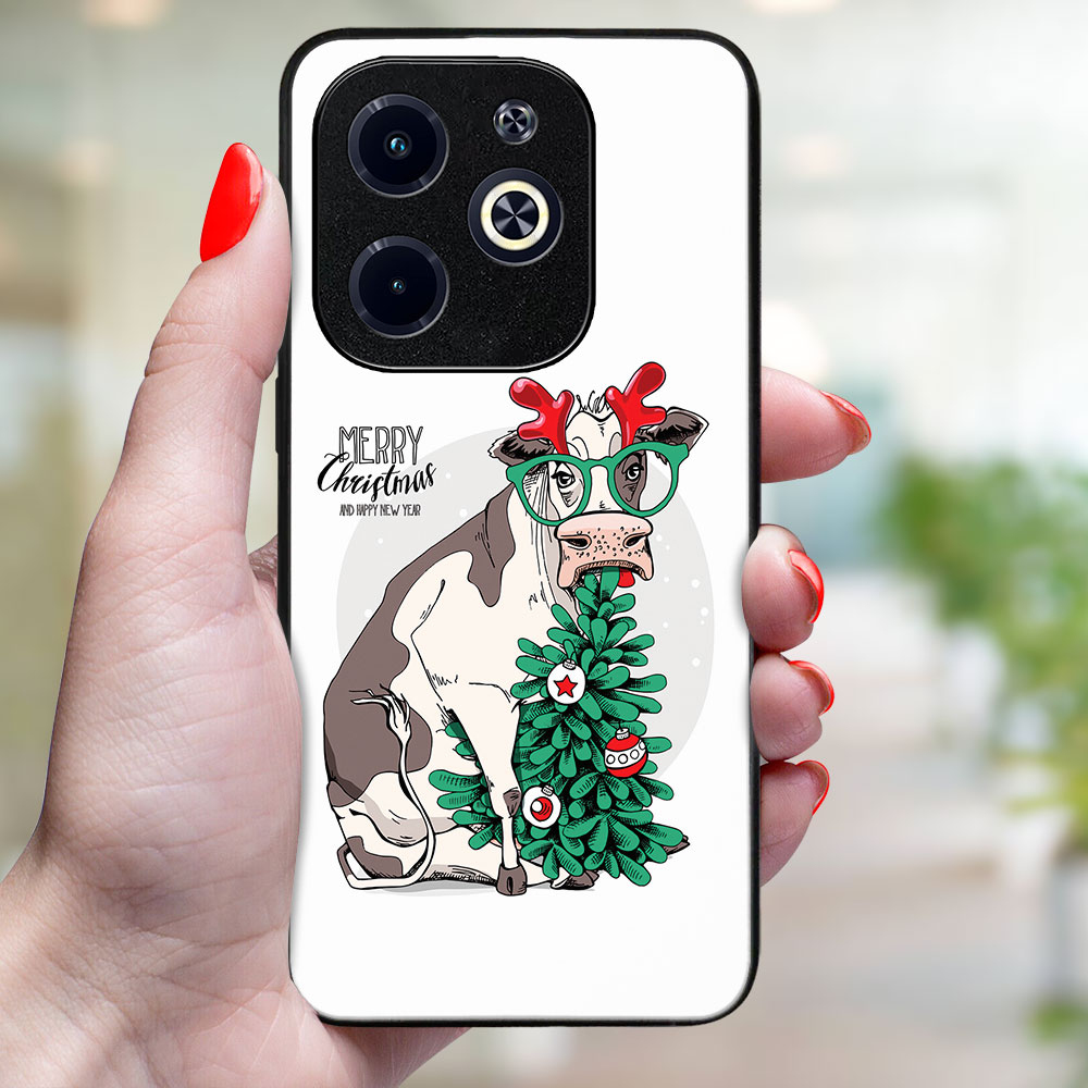 MY ART Husă Cu Design De Crăciun Infinix Hot 40i MERRY CHRISTMAS (074)