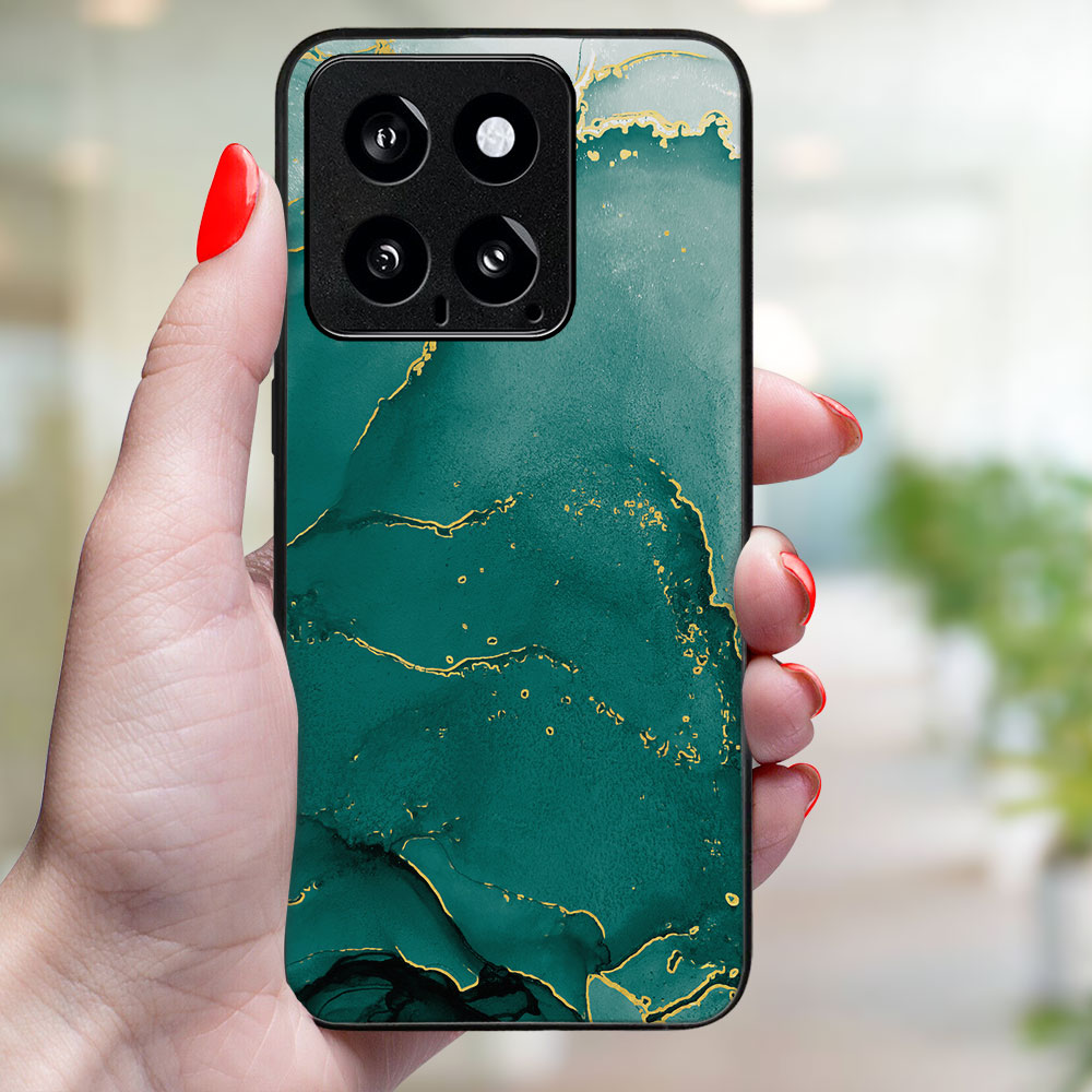 MY ART Capac De Protecție Pentru Xiaomi 14 GREEN MARBLE (145)