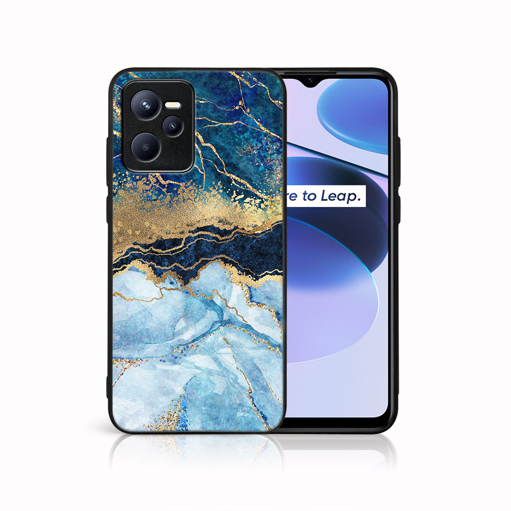 MY ART Husă De Protecție Realme C35 - BLUE MARBLE (141)