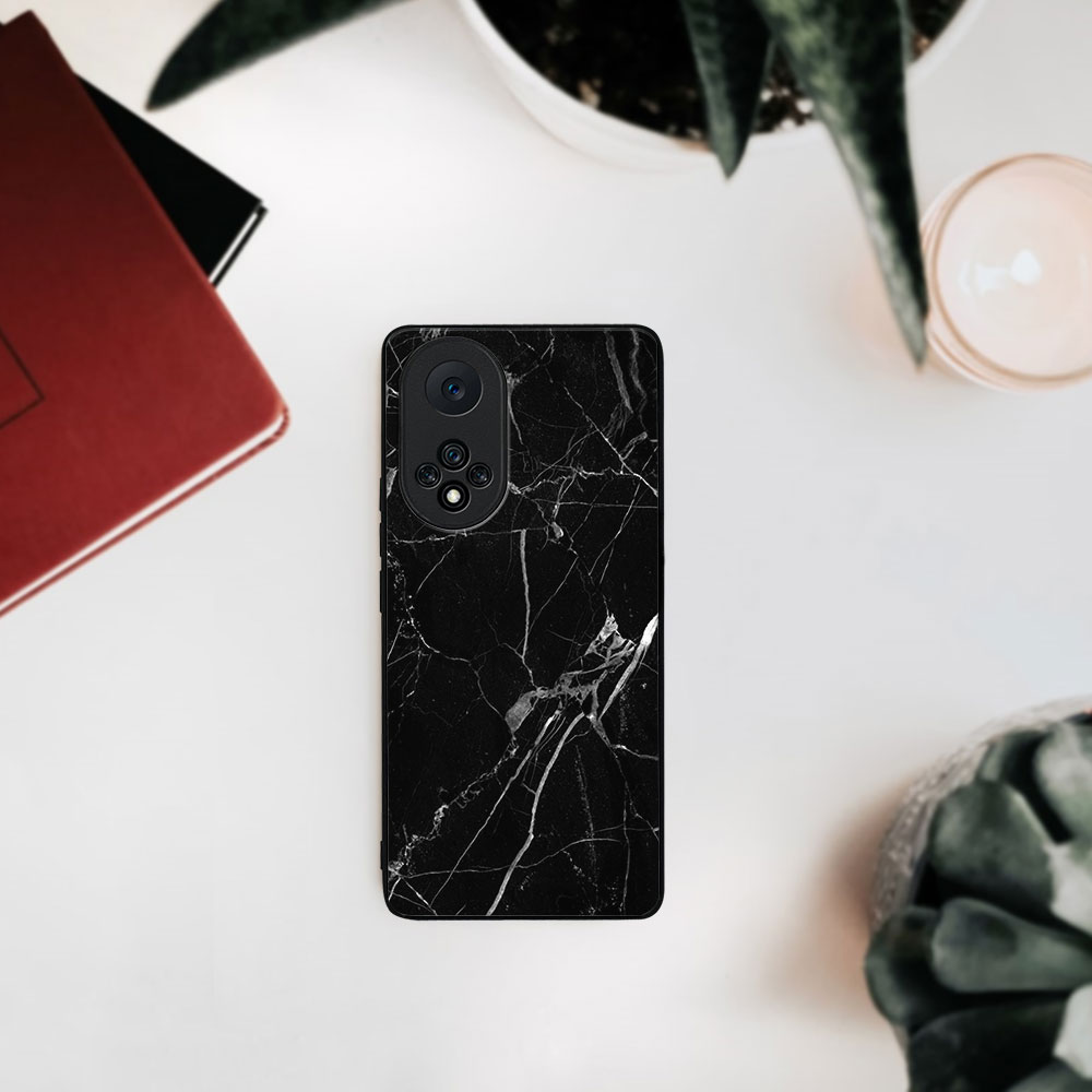 MY ART Husă Din Silicon Honor 50 / Huawei Nova 9 - BLACK MARBLE (142)