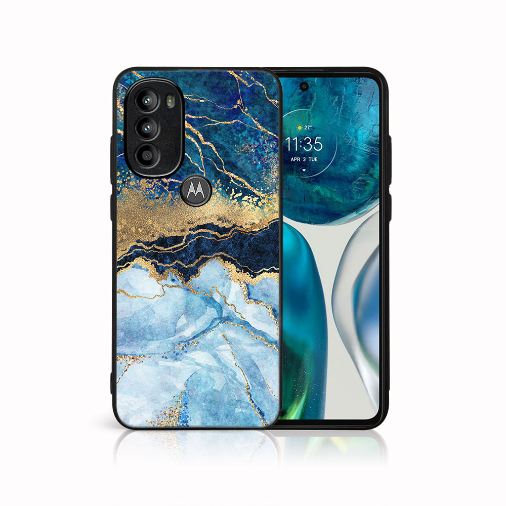 MY ART Husă De Protecție Motorola Moto G71 5G BLUE MARBLE (141)