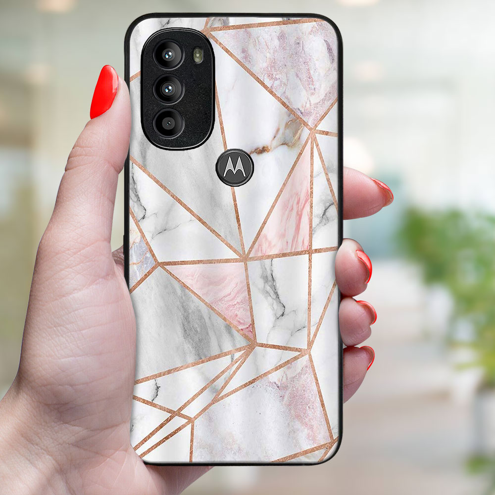 MY ART Husă De Protecție Motorola Moto G71 5G PINK MARBLE (143)