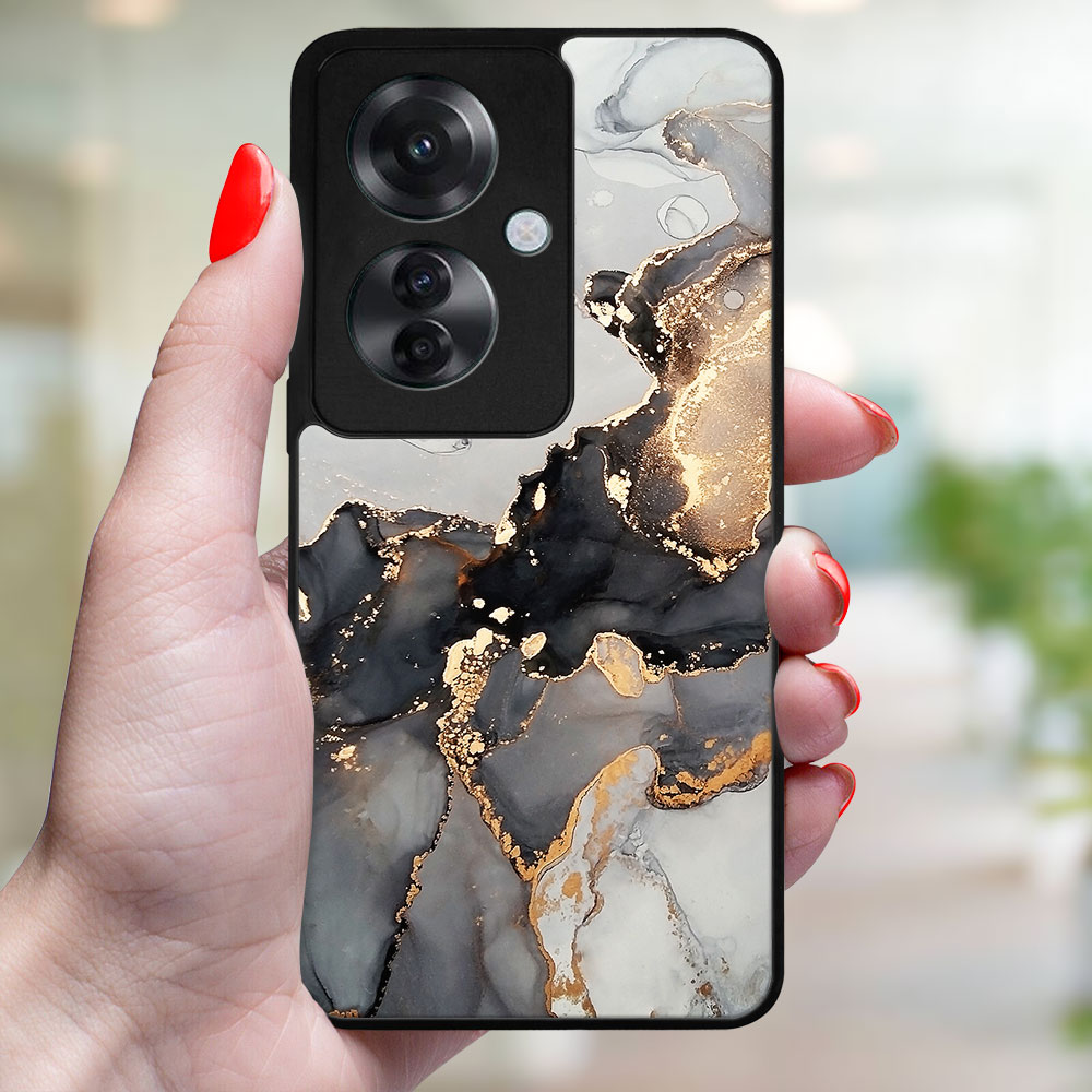 MY ART Husă De Protecție Pentru Oppo Reno11 F 5G GREY MARBLE (140)