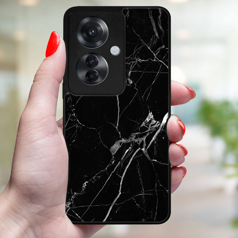 MY ART Husă De Protecție Pentru Oppo Reno11 F 5G BLACK MARBLE (142)