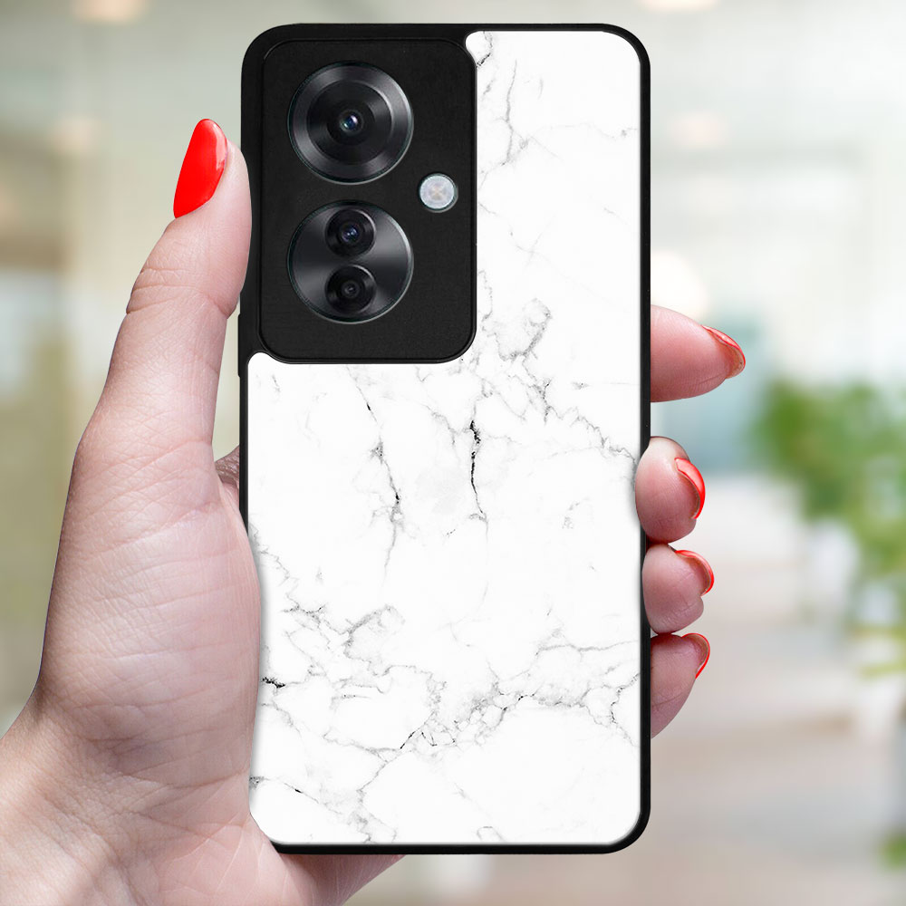 MY ART Husă De Protecție Pentru Oppo Reno11 F 5G WHITE MARBLE (144)