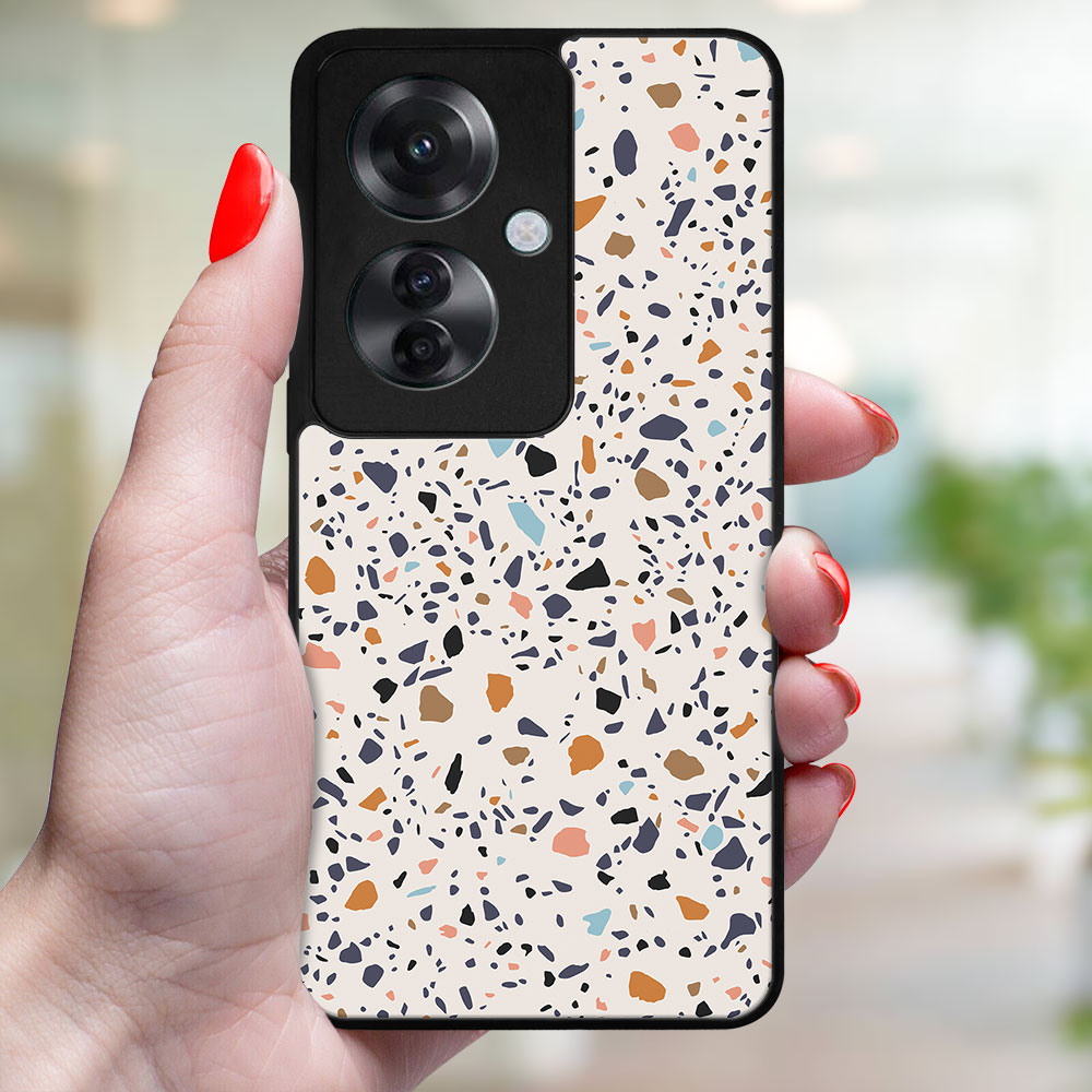 MY ART Husă De Protecție Pentru Oppo Reno11 F 5G BEIGE TERRAZZO (162)